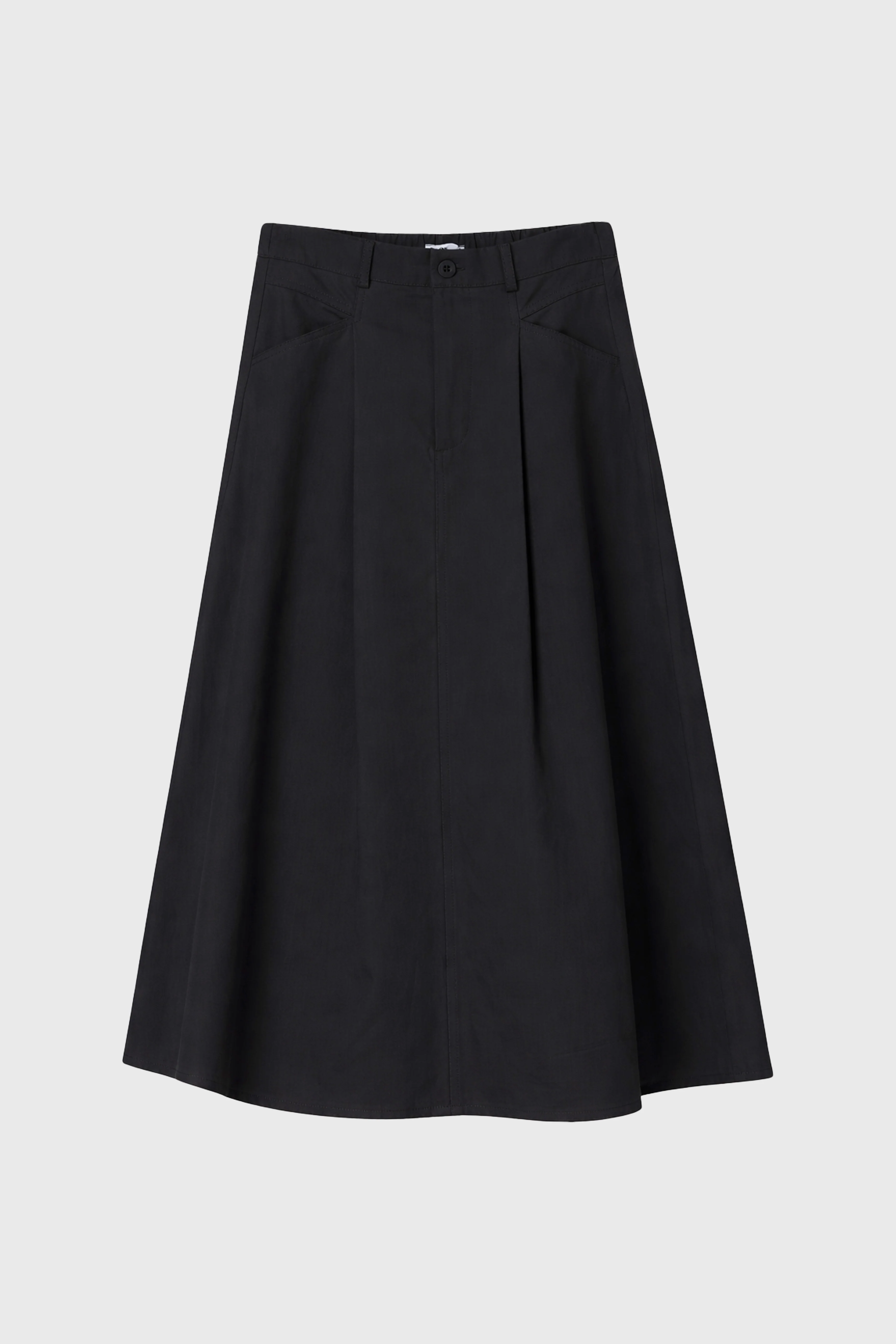 Black Cargo Flare Maxi Skirt - Image 6