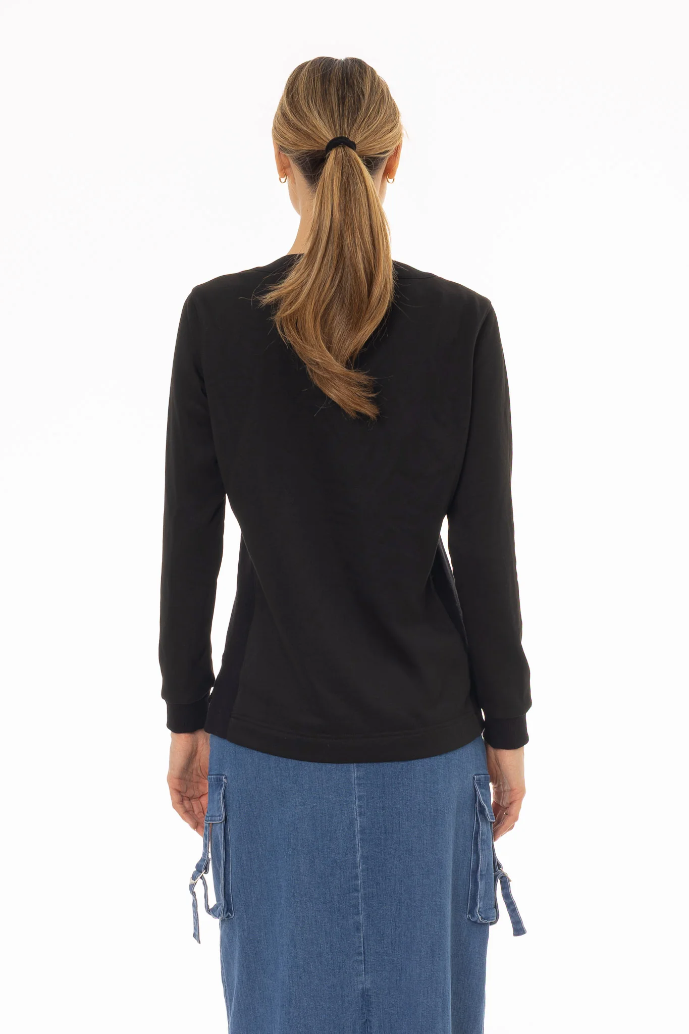 Black Classic Crew Tie T-Shirt - Image 4