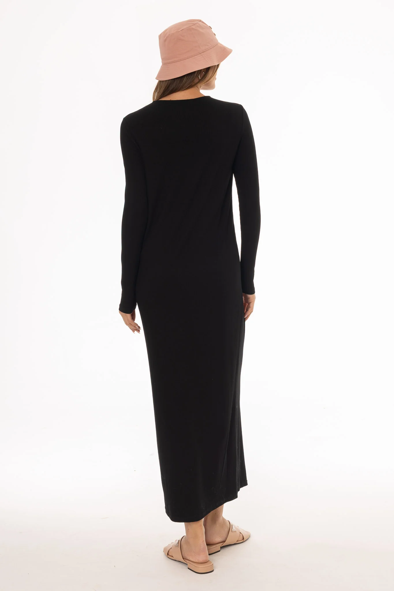 Black Criss Cross Tie Maxi Dress - Image 4