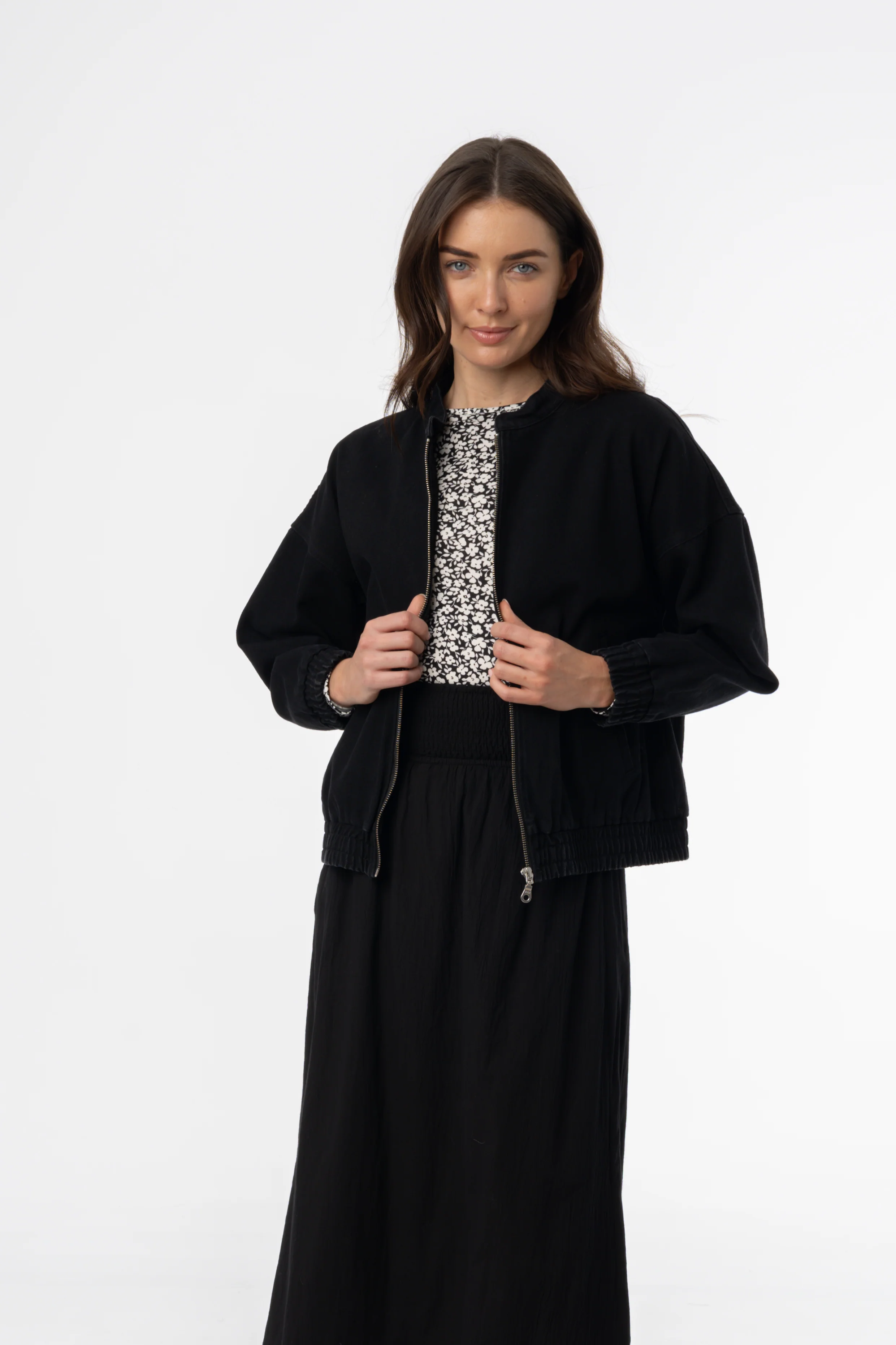 Black Denim Oversized Jacket - Image 4