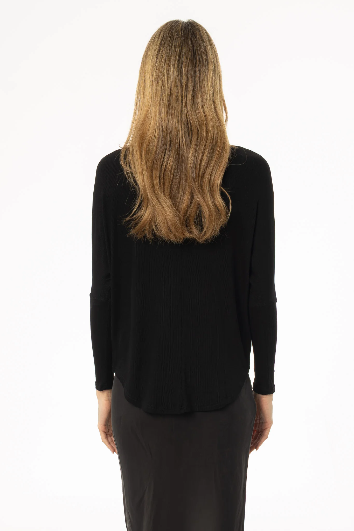 Black Henley Dolman T-Shirt - Image 3