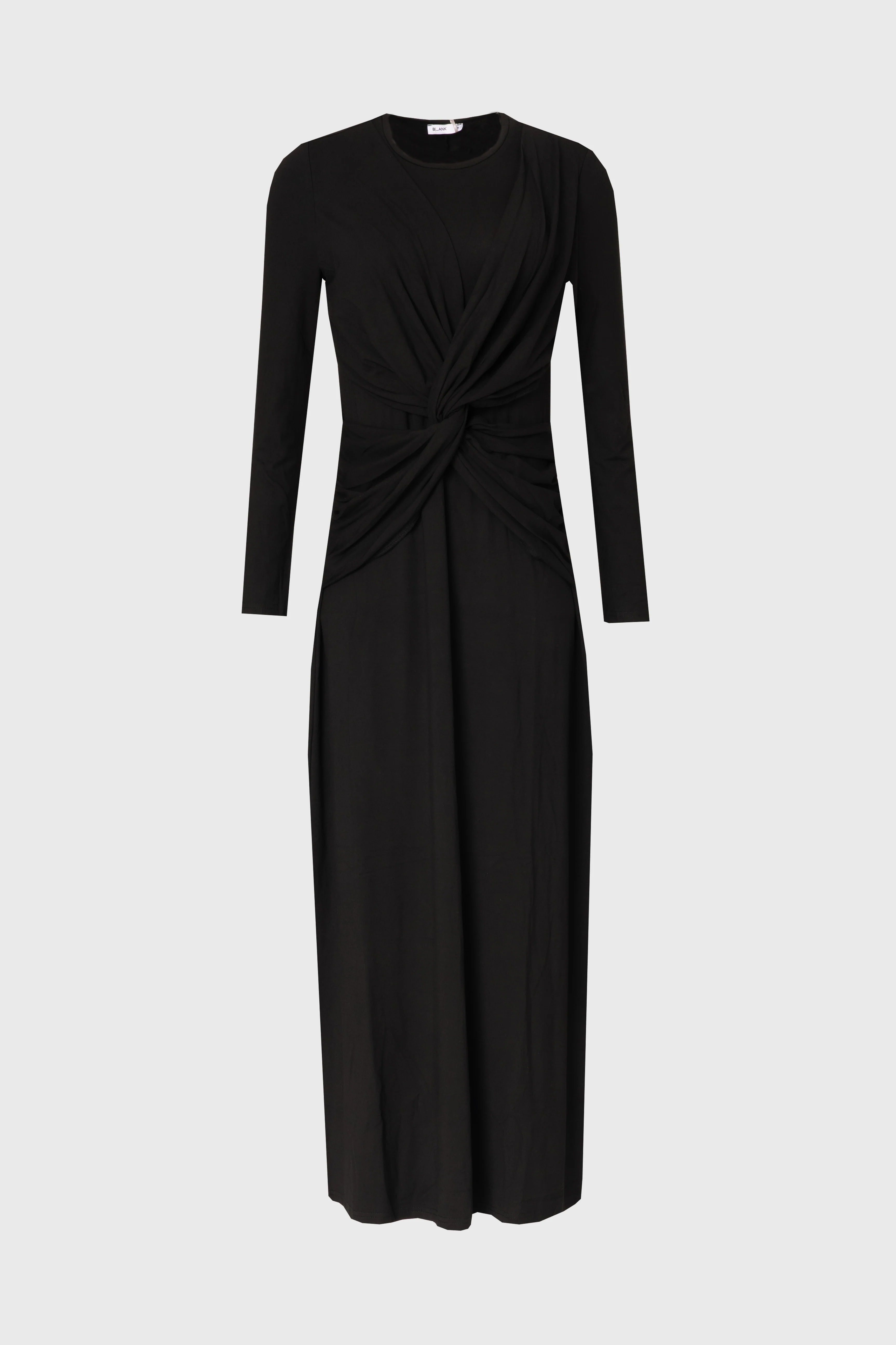 Black Knot Crossover Maxi Dress - Image 6