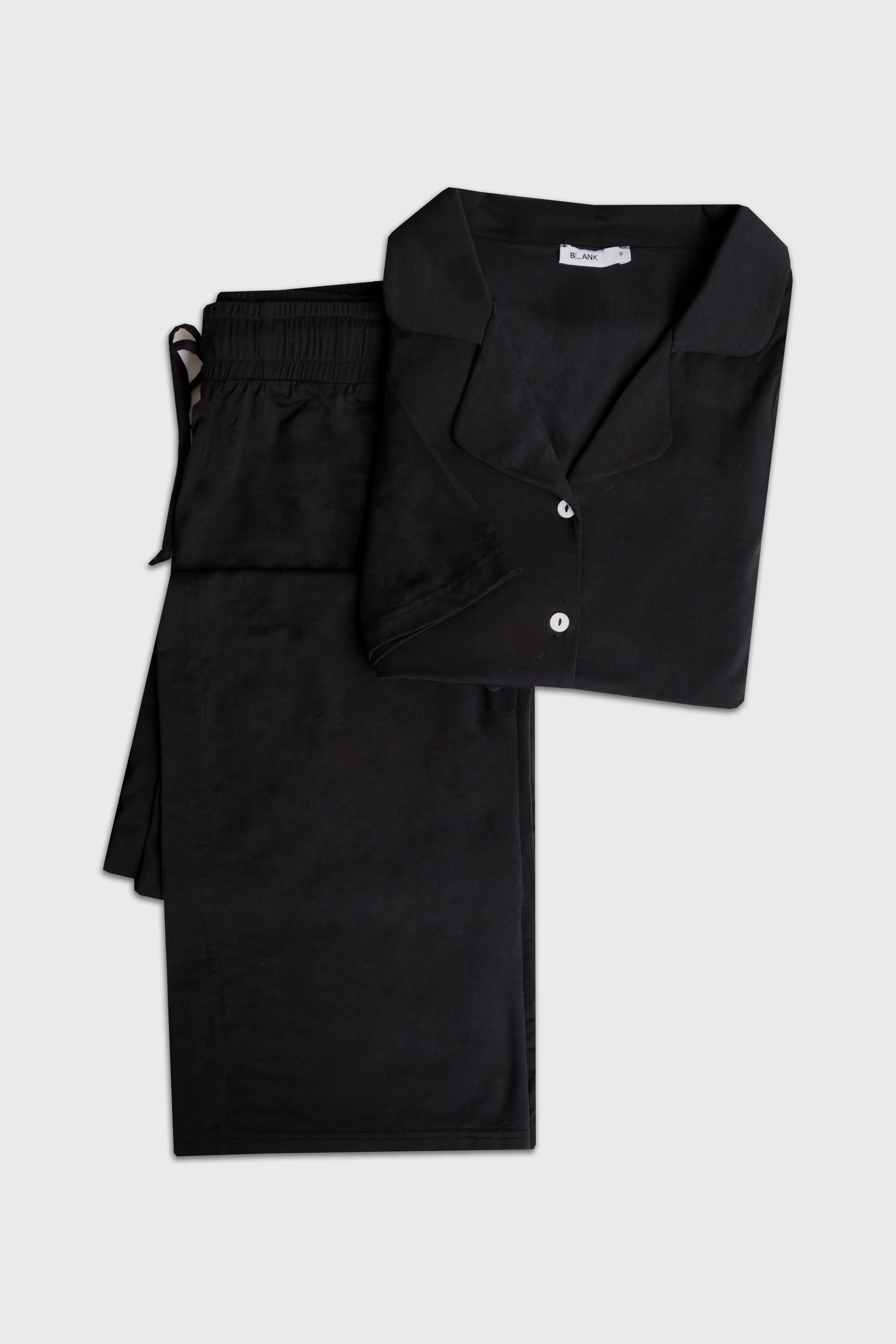 Black Pajama Top and Flare Bottom - Image 5