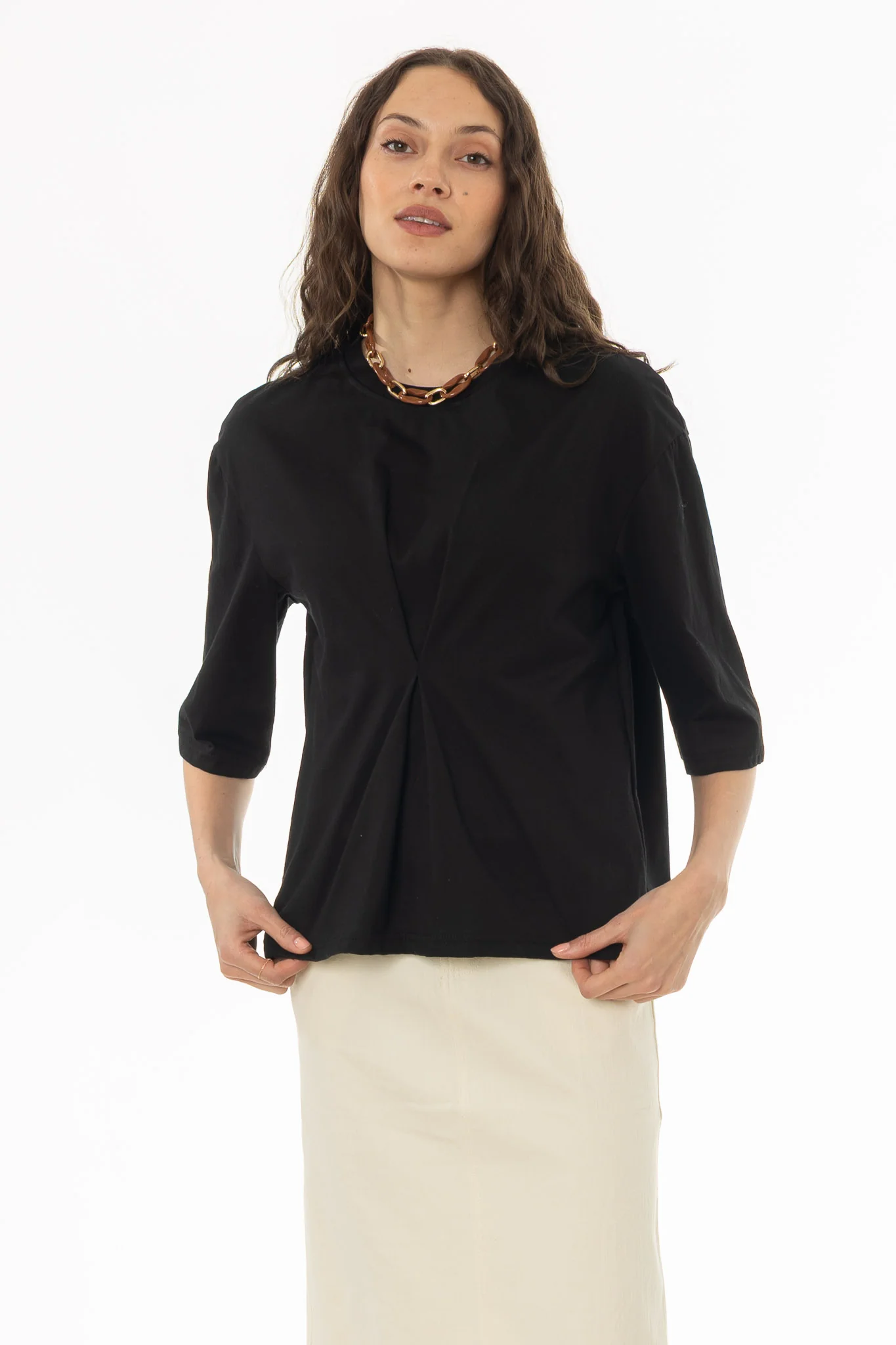 Black Pinched T-Shirt - Image 5