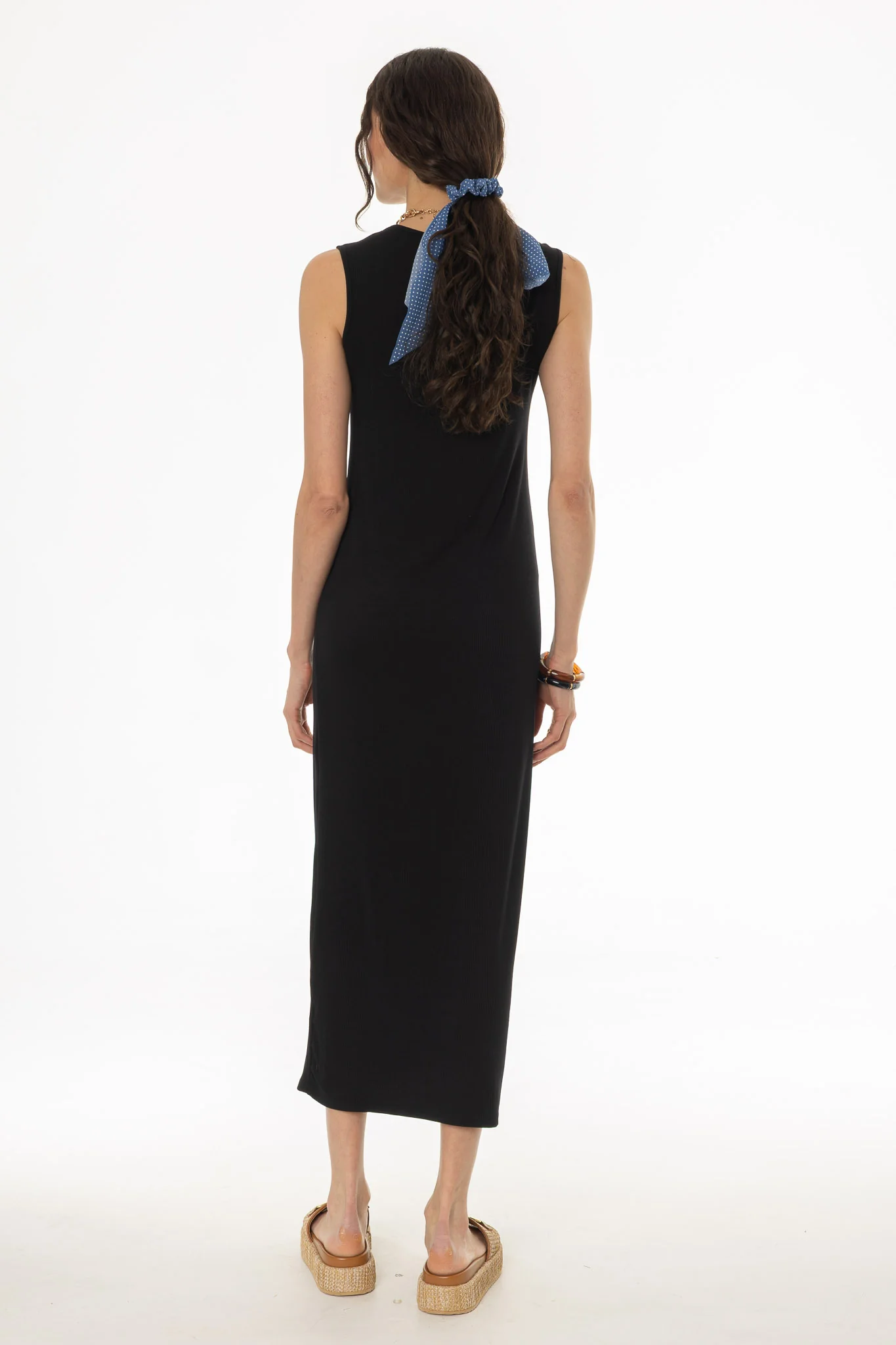 Black Ribbed Maxi Jumper - Image 4