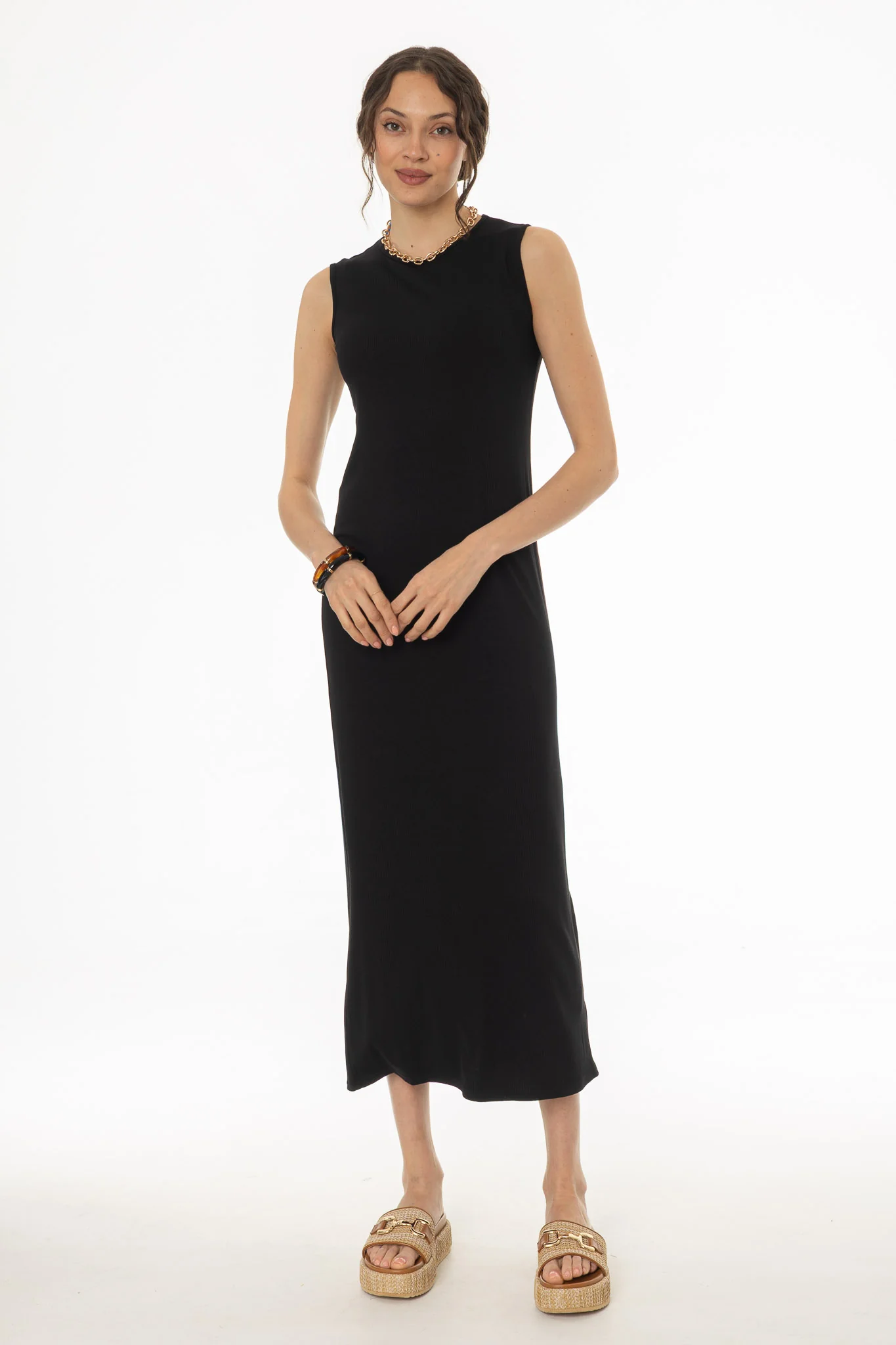 Black Ribbed Maxi Jumper - Image 5