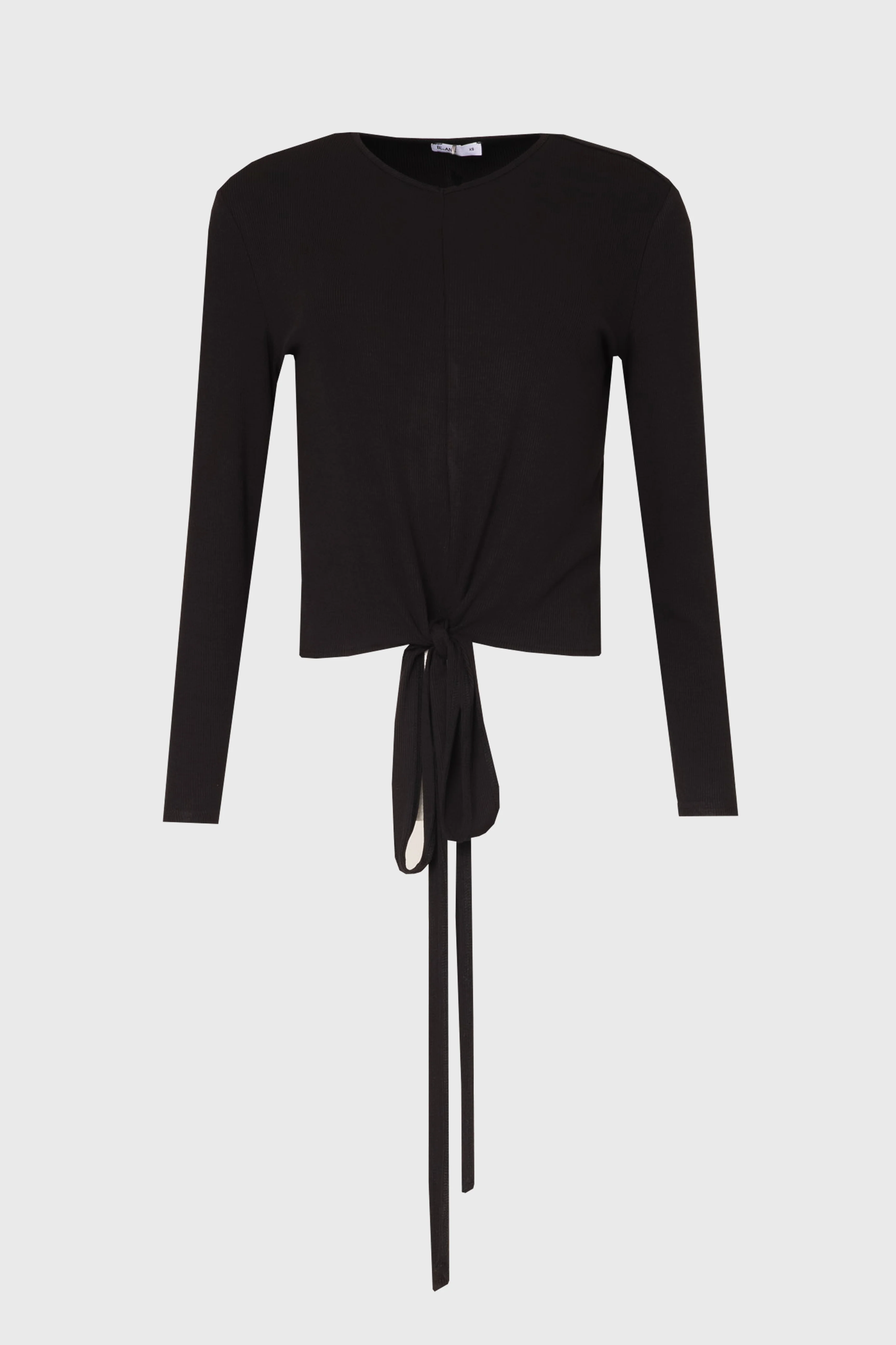 Black Ribbed Tie T-Shirt - Image 6