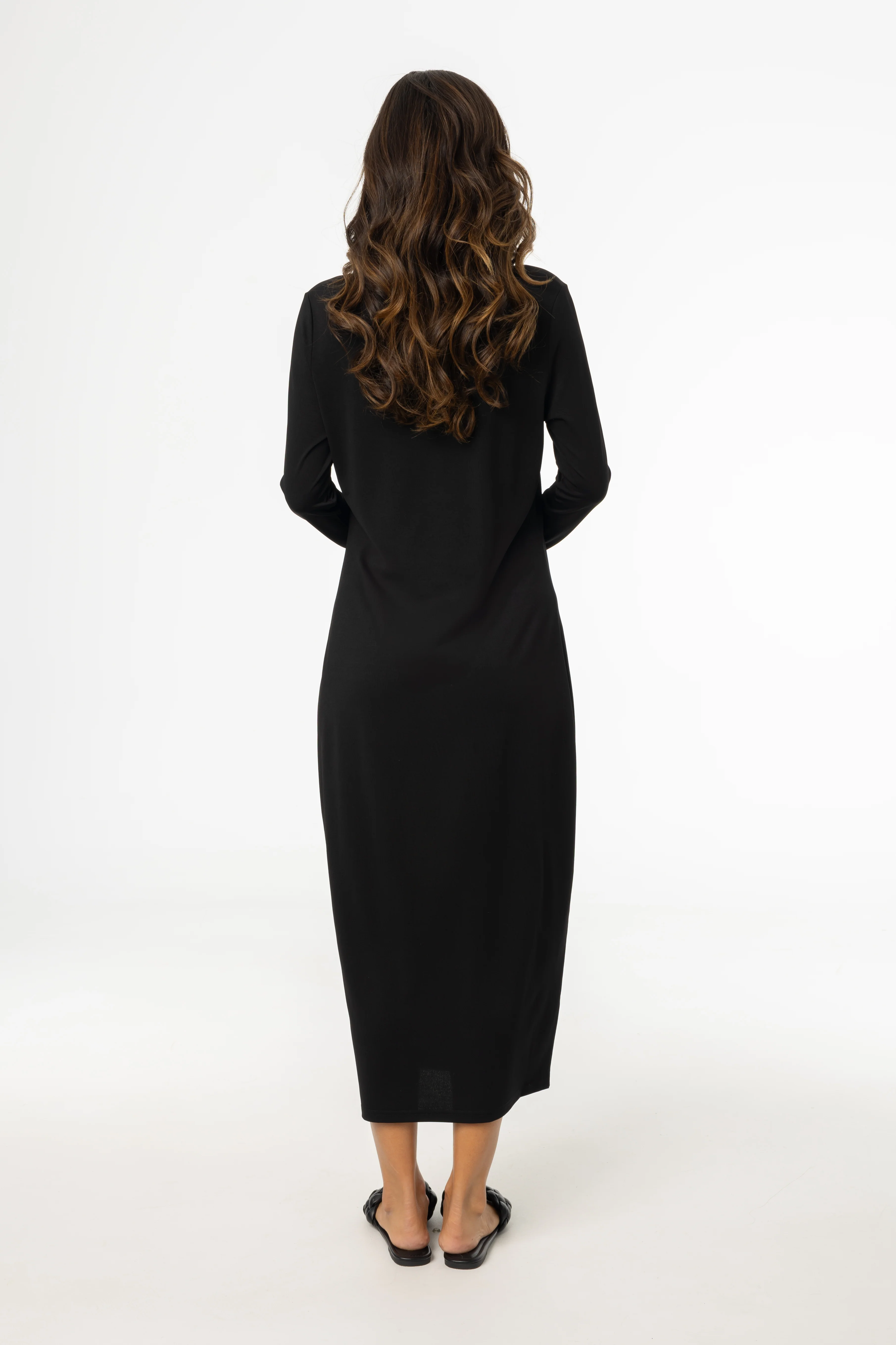 Black Shell Maxi Dress - Image 3