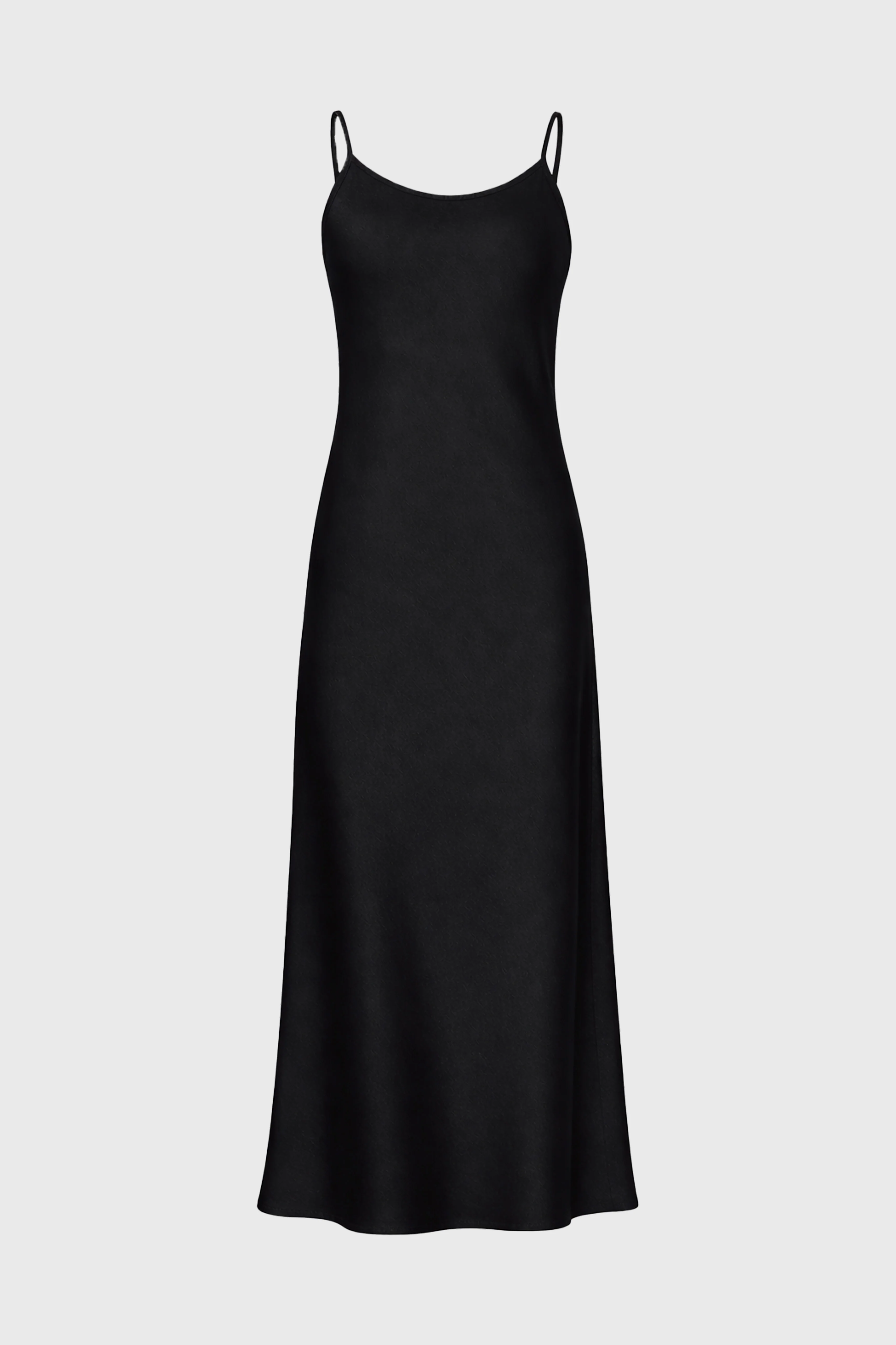 Black Silk Feel Slip Dress - Image 6