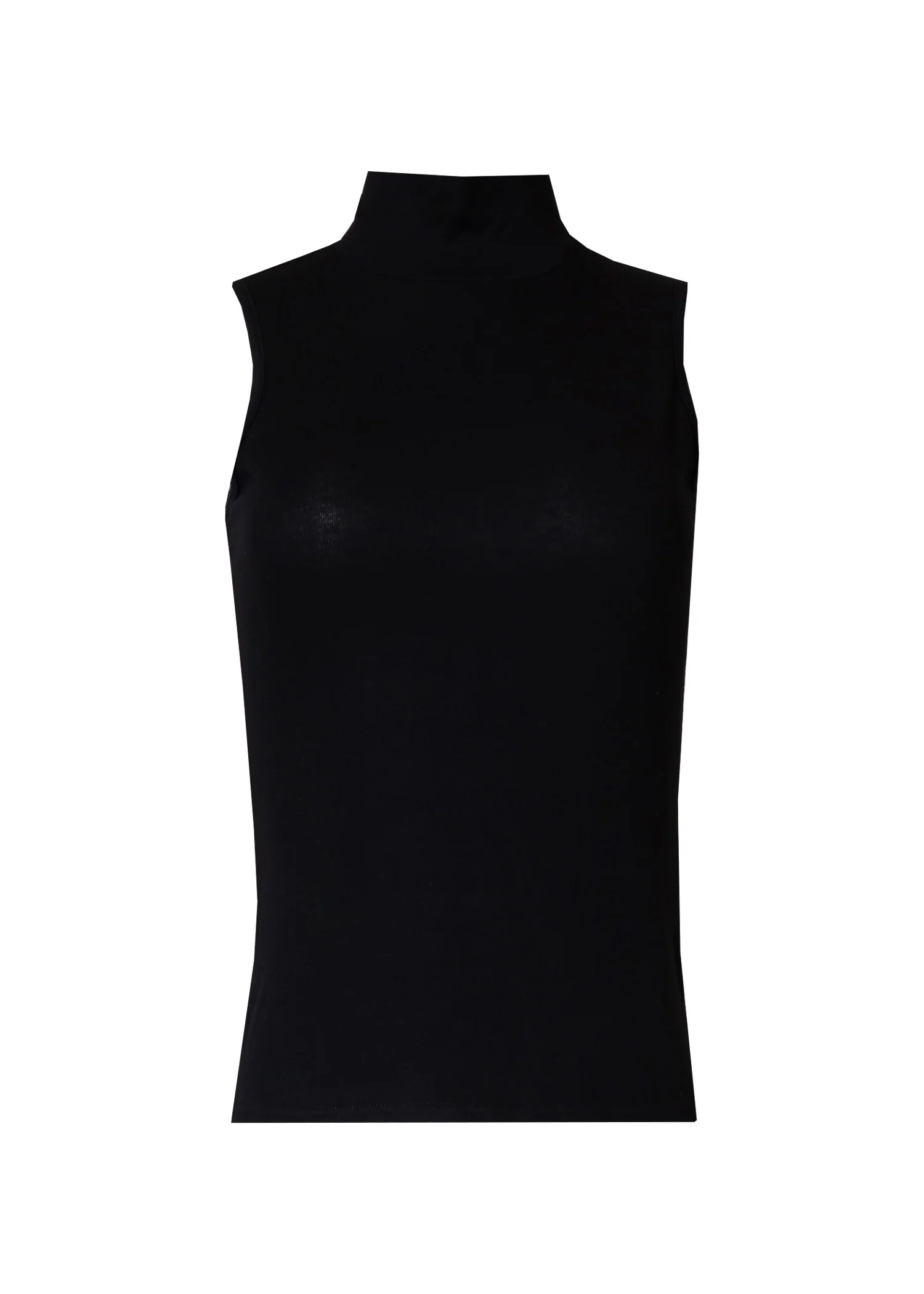 Black Solid Sleeveless Turtleneck - Image 5