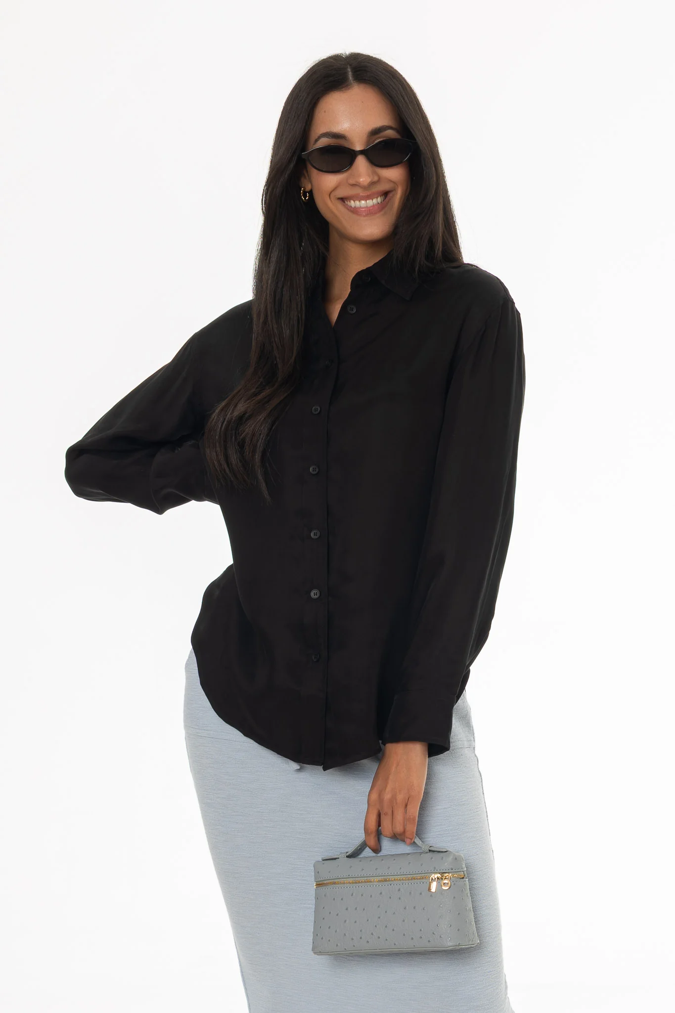 Black Slip Blouse