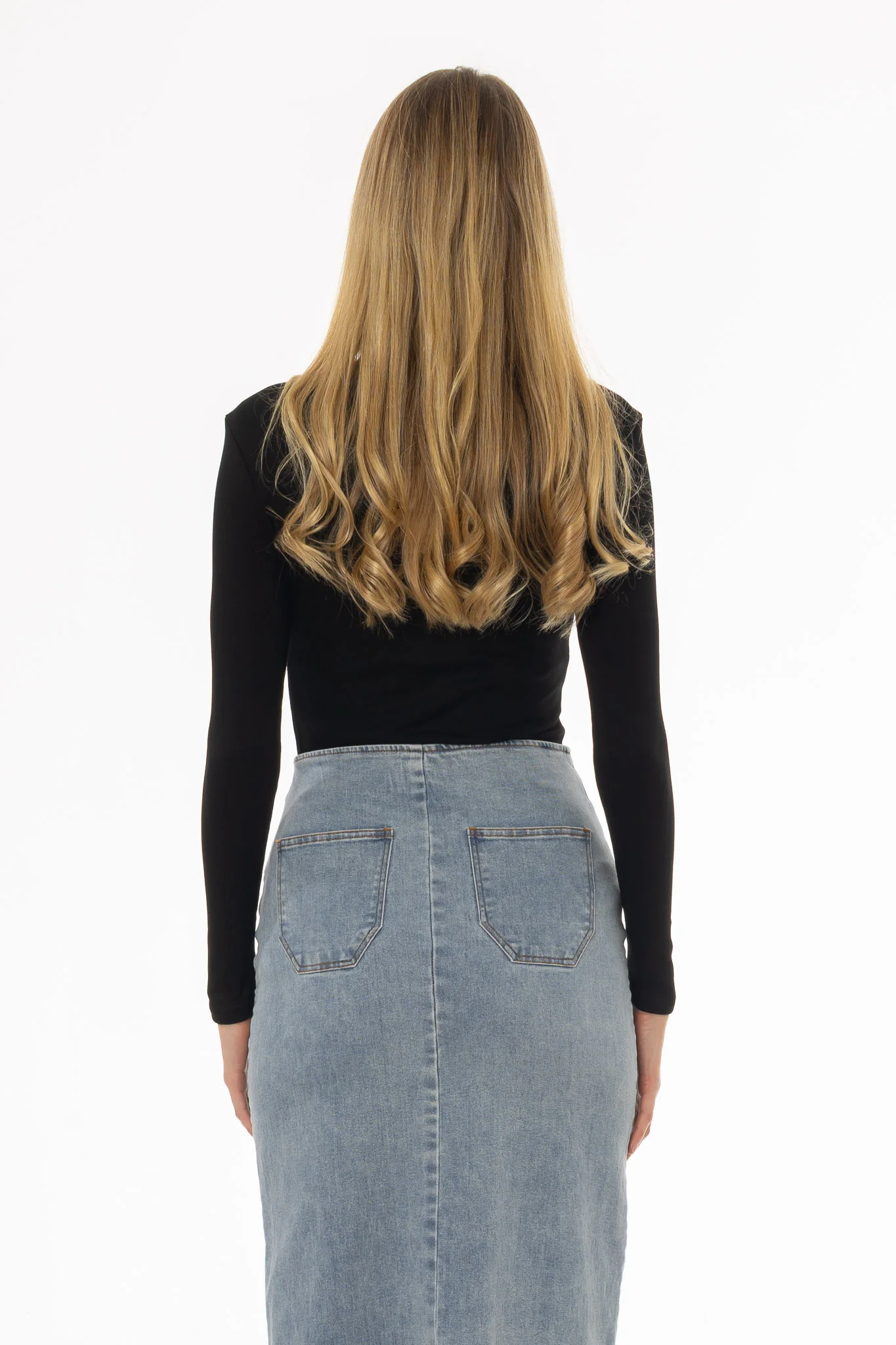 Black Solid Long Sleeve T-Shirt - Image 4