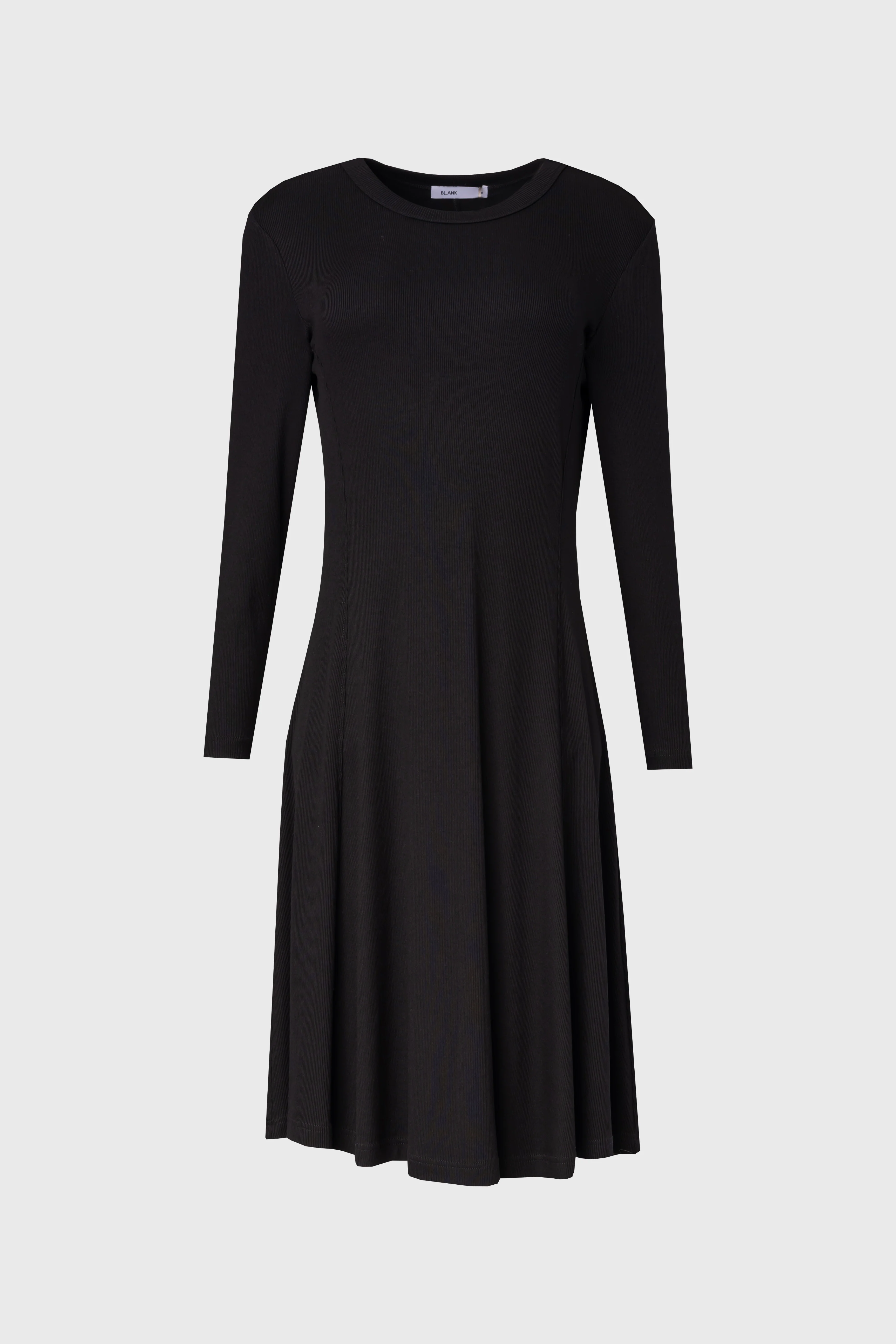 Black Stitched Flare Dress - Image 5