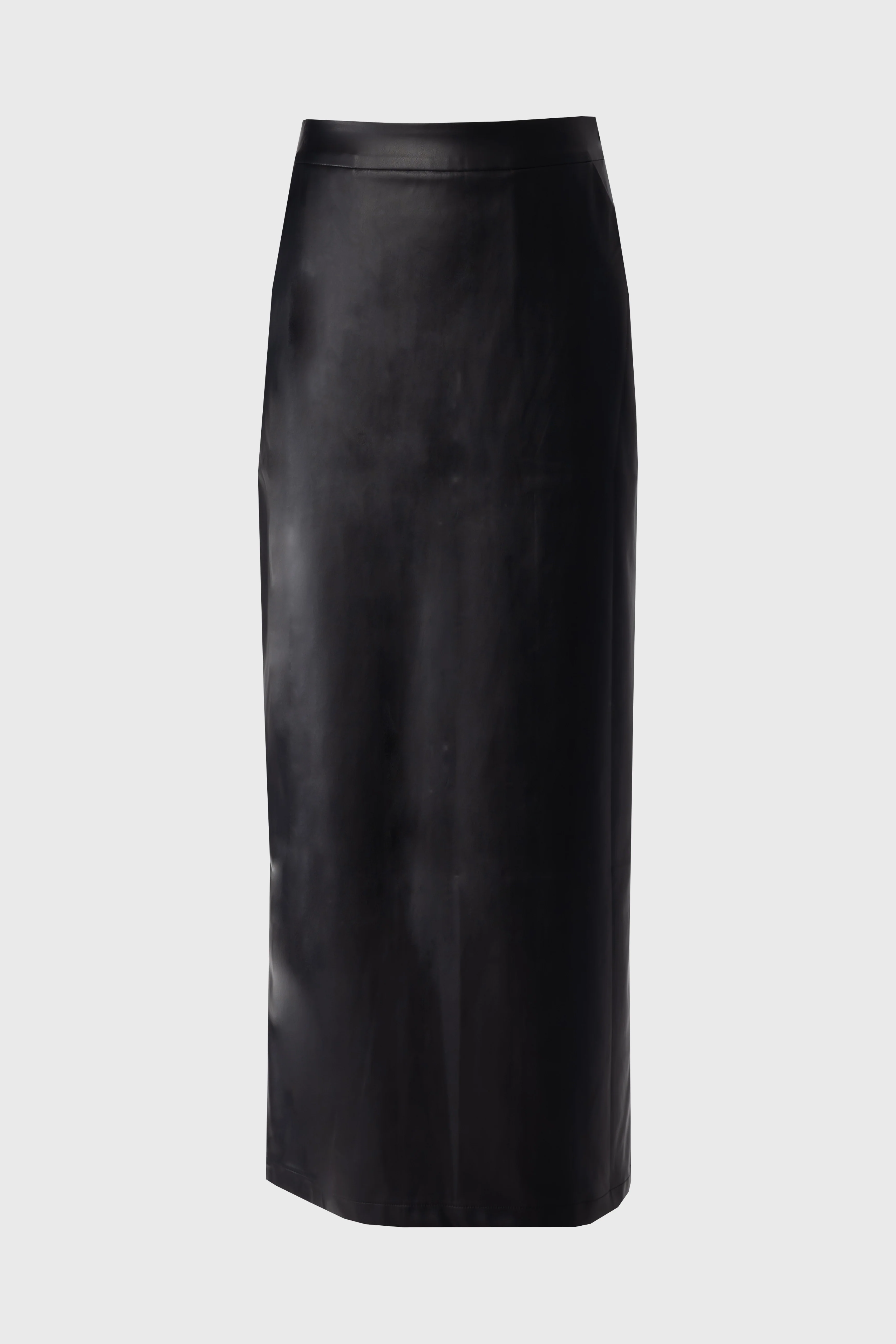 Black Straight Vegan Leather Skirt - Image 5