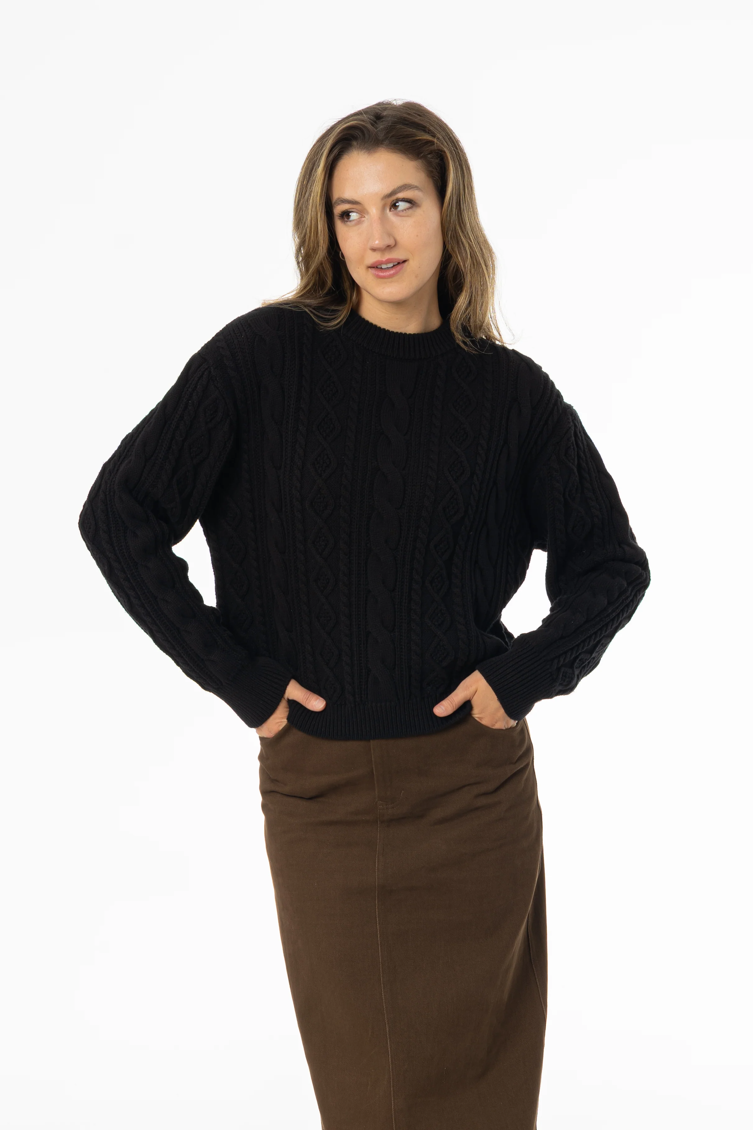Black Tri Knit Sweater - Image 4
