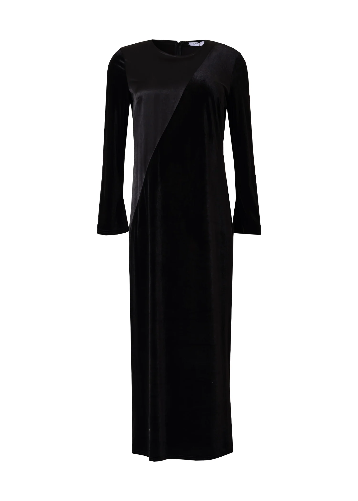 Black Two Tone Velour Silk Maxi - Image 5