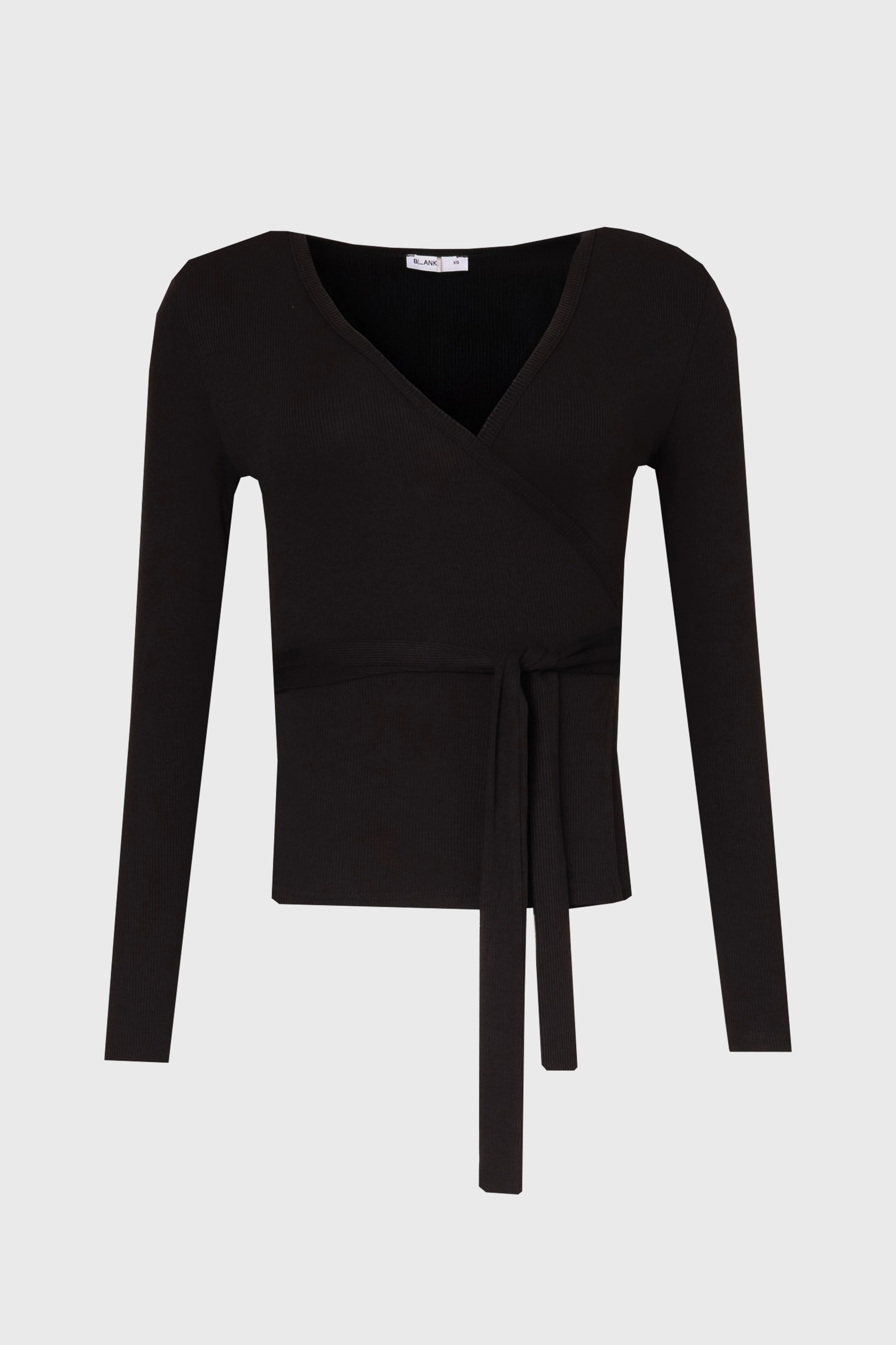 Black Wrap T-Shirt - Image 6