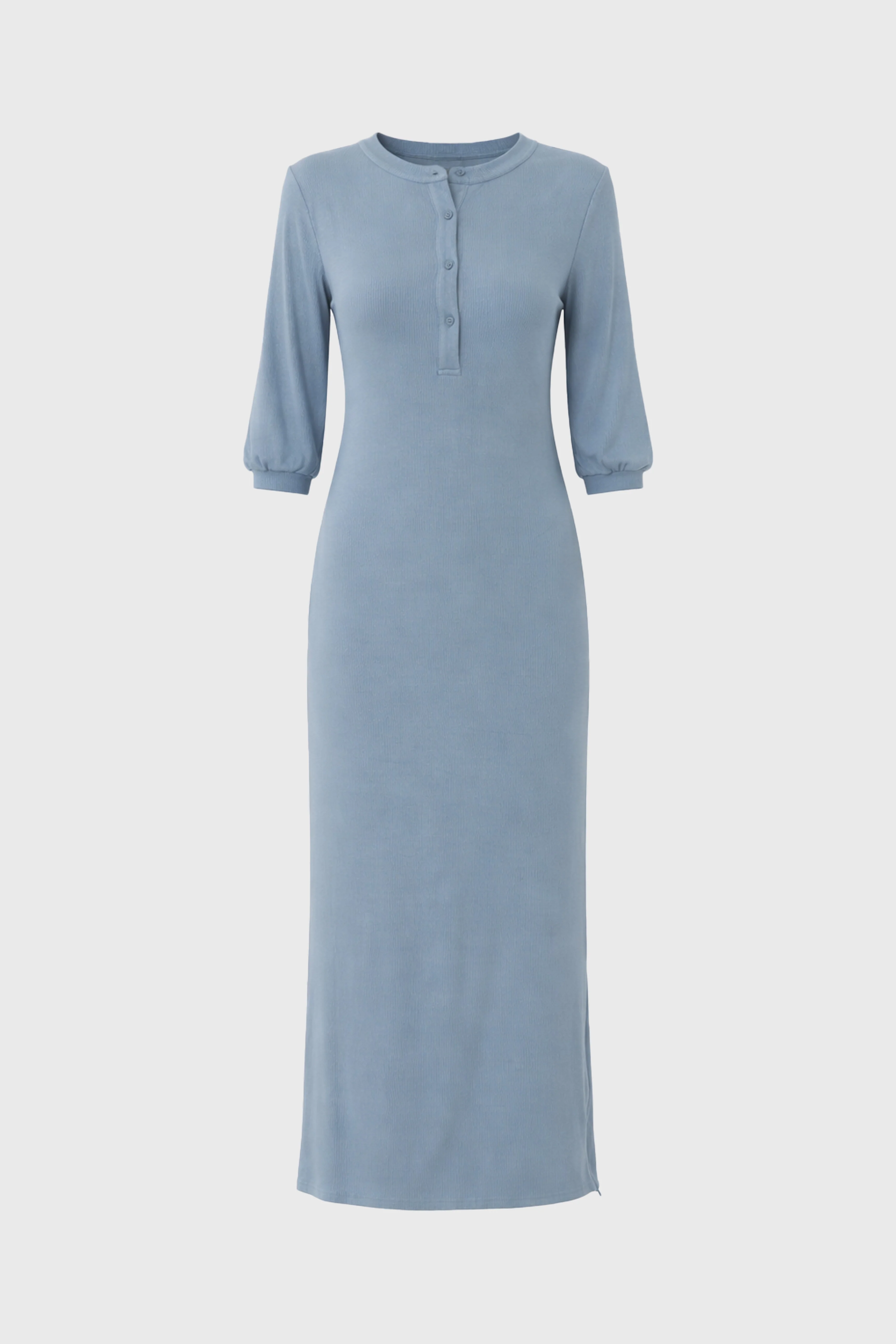 Blue 3/4 Sleeve Maxi Dress - Image 6