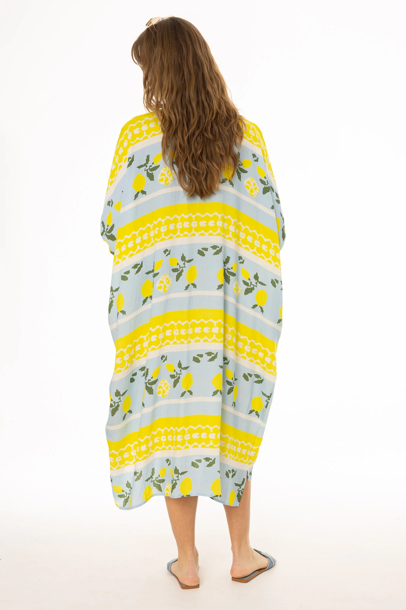 Blue And Yellow Oversized Shirt Dress - Image 5