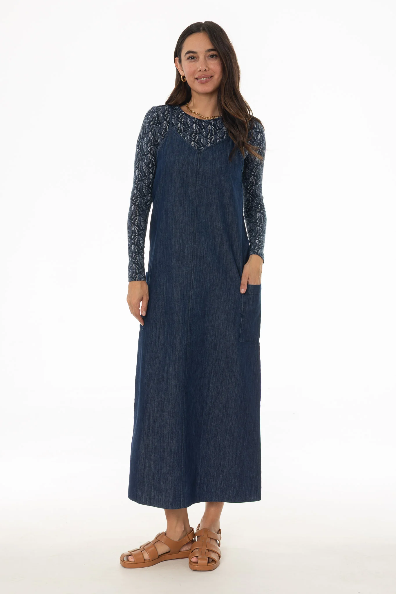 Blue Cargo Denim Maxi Jumper - Image 5