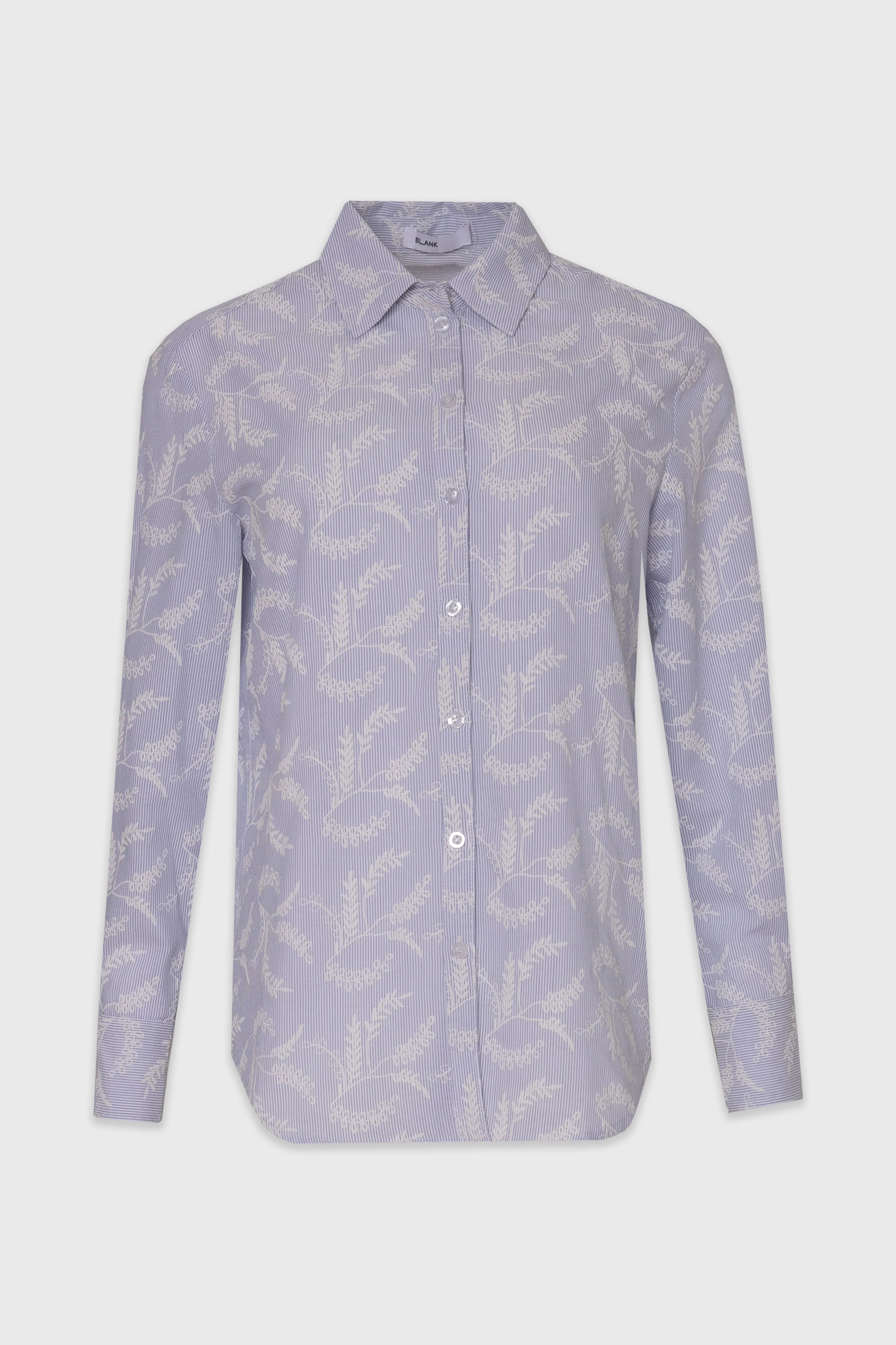Blue Embroidered Paisley Blouse - Image 6