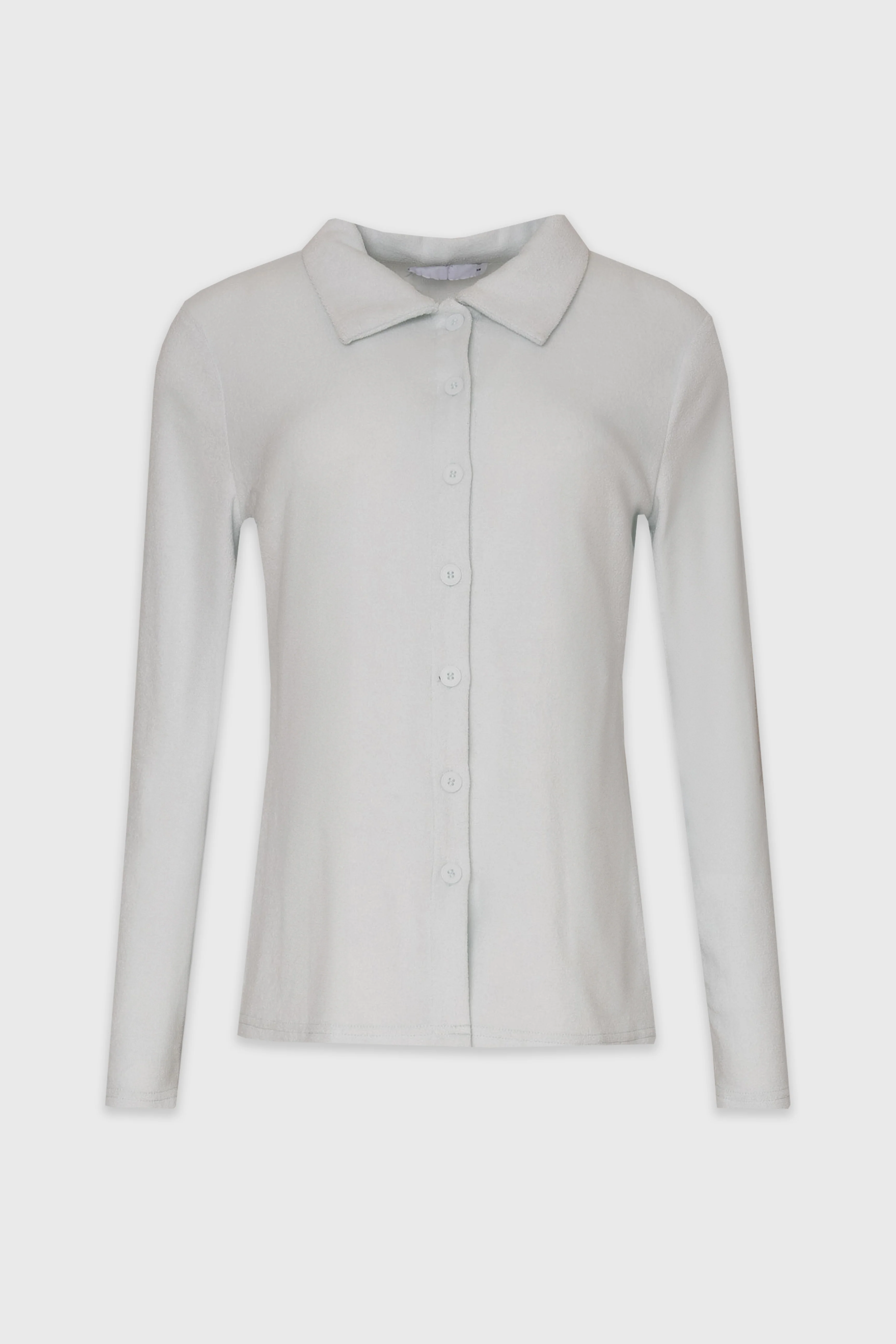 Blue Terry Polo Shirt - Image 6