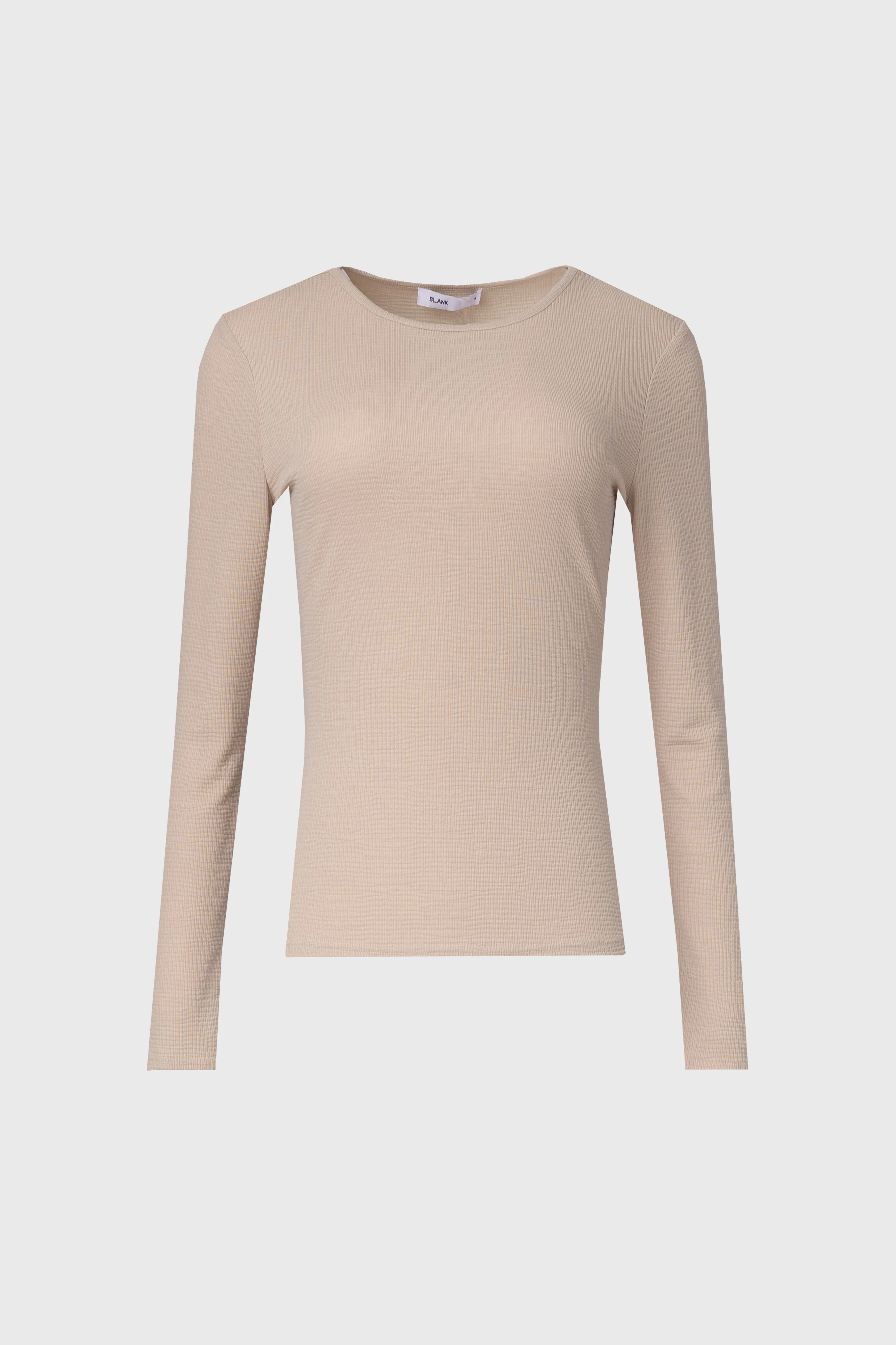 Bone Waved Round Neck Long Sleeve T Shirt - Image 5