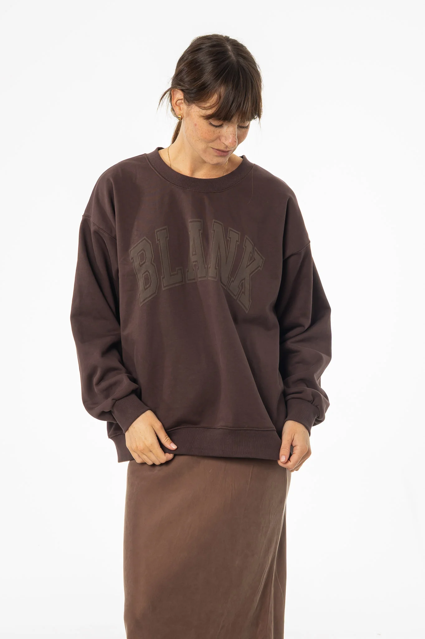 Brown Blank Sweatshirt - Image 2
