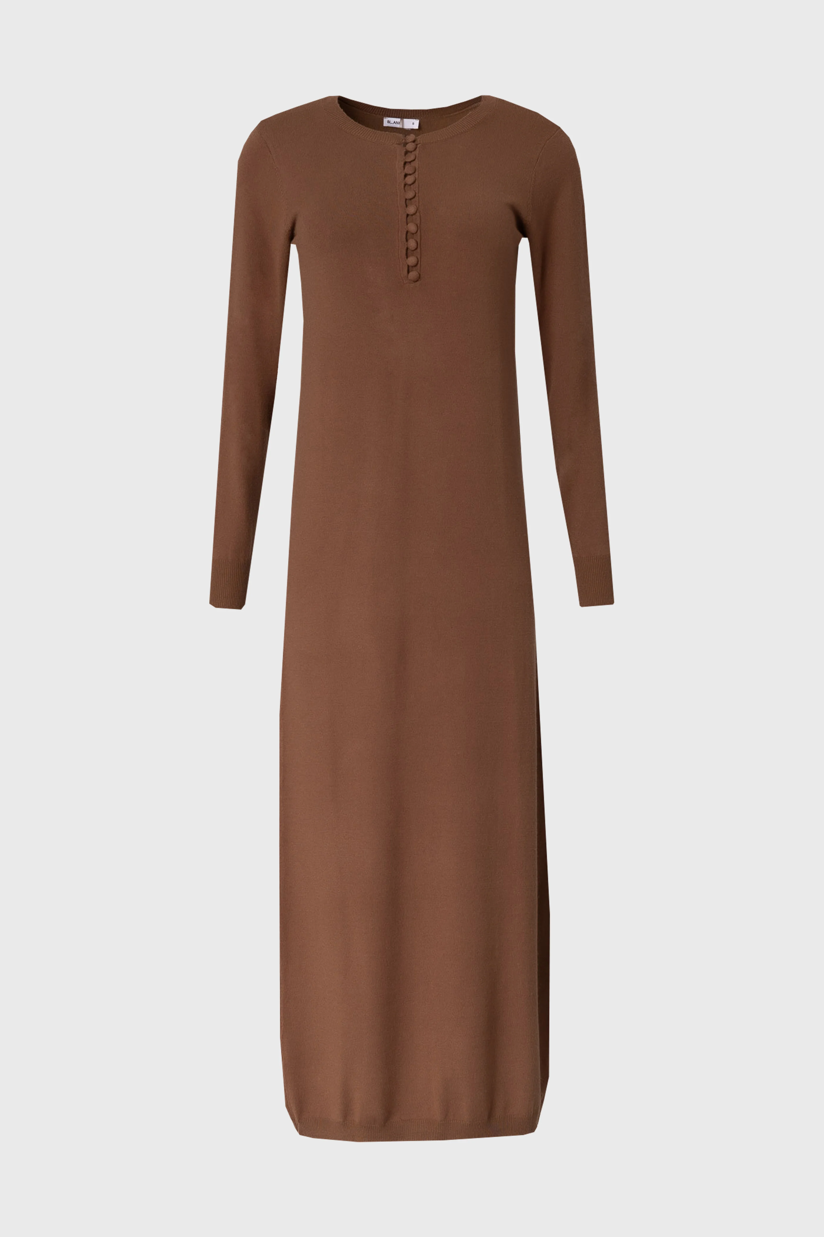 Brown Button Detail Maxi Dress - Image 6