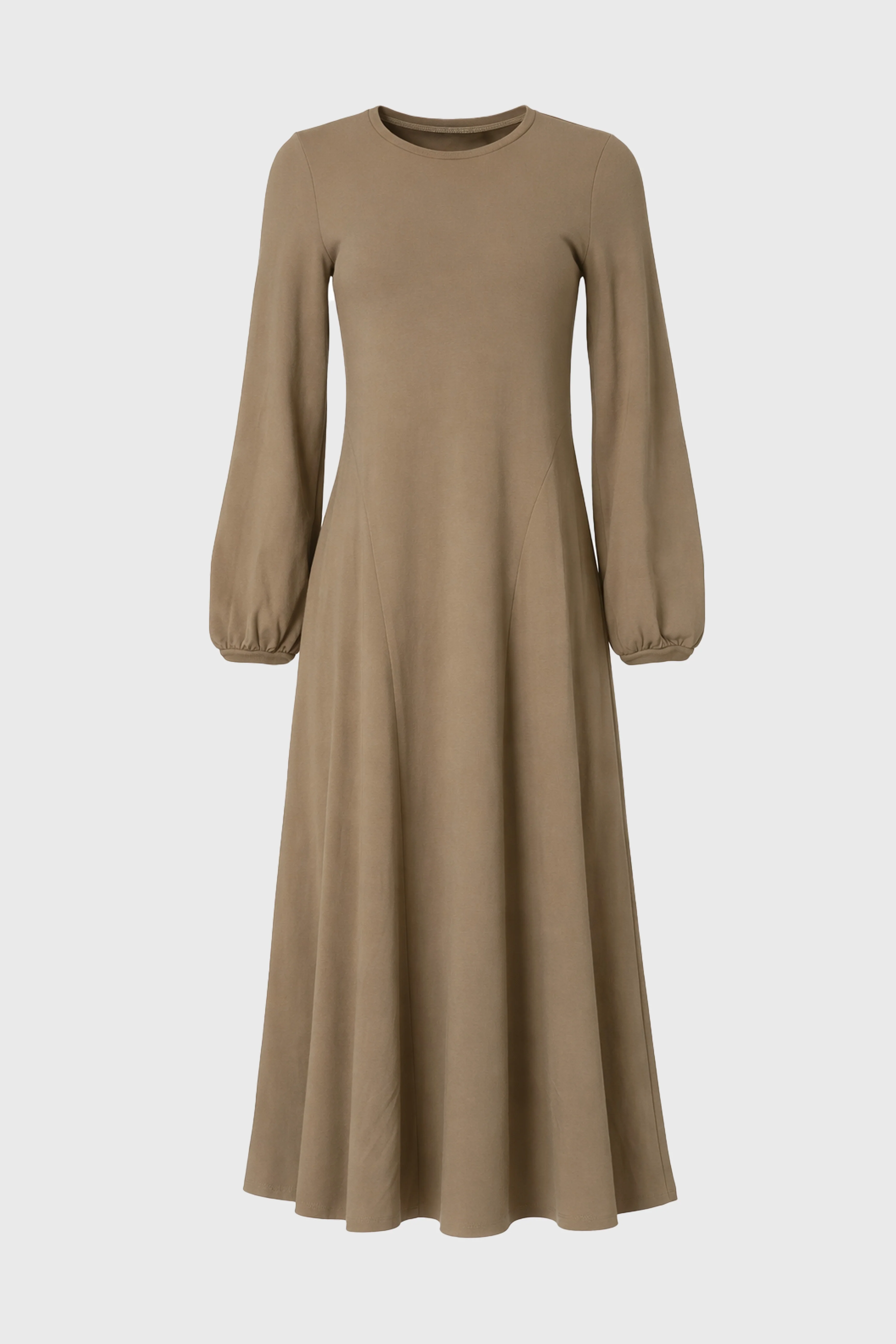 Olive Godet Seam Maxi Dress - Image 6