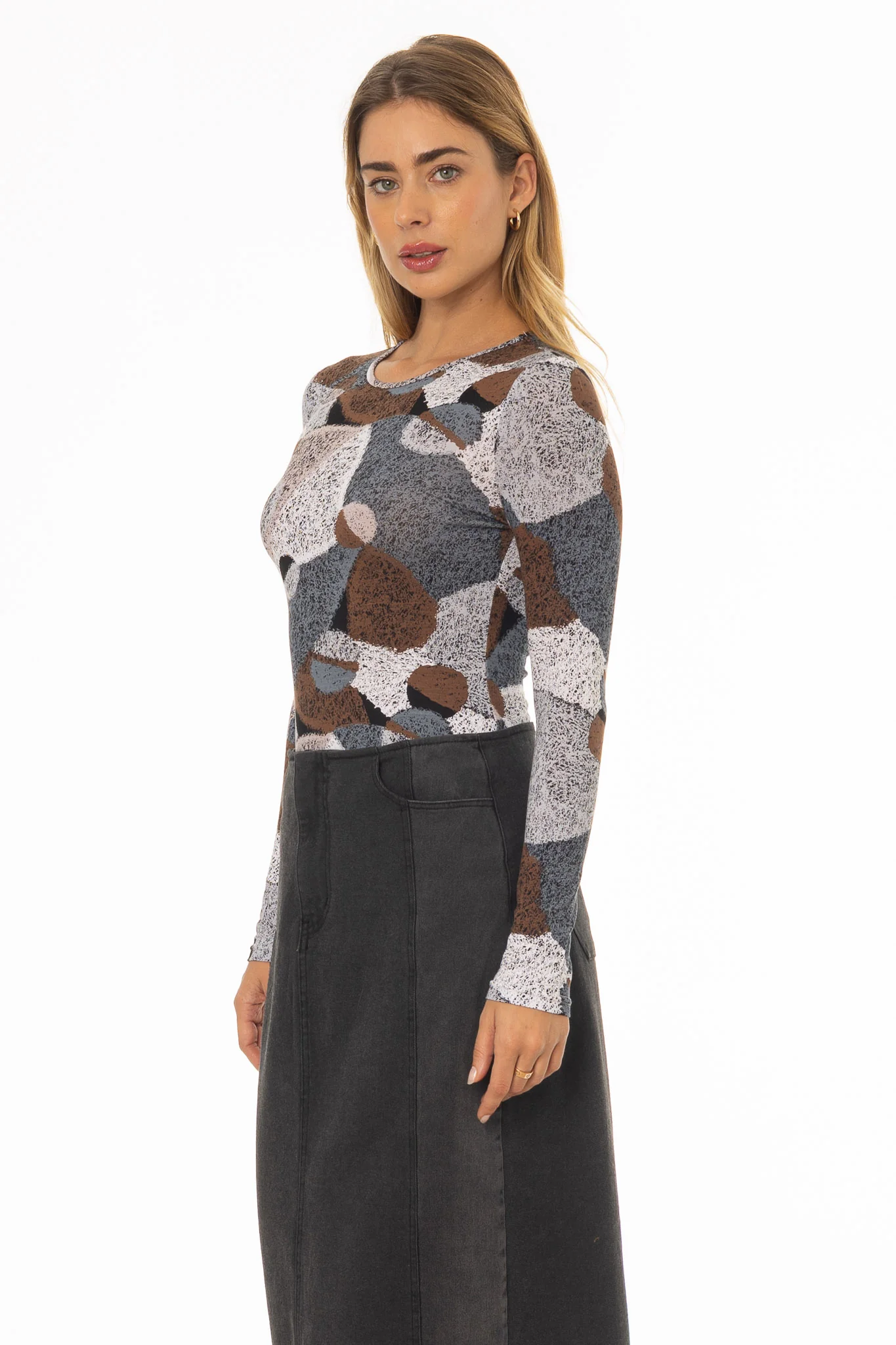 Brown Multi Printed T-Shirt - Image 2