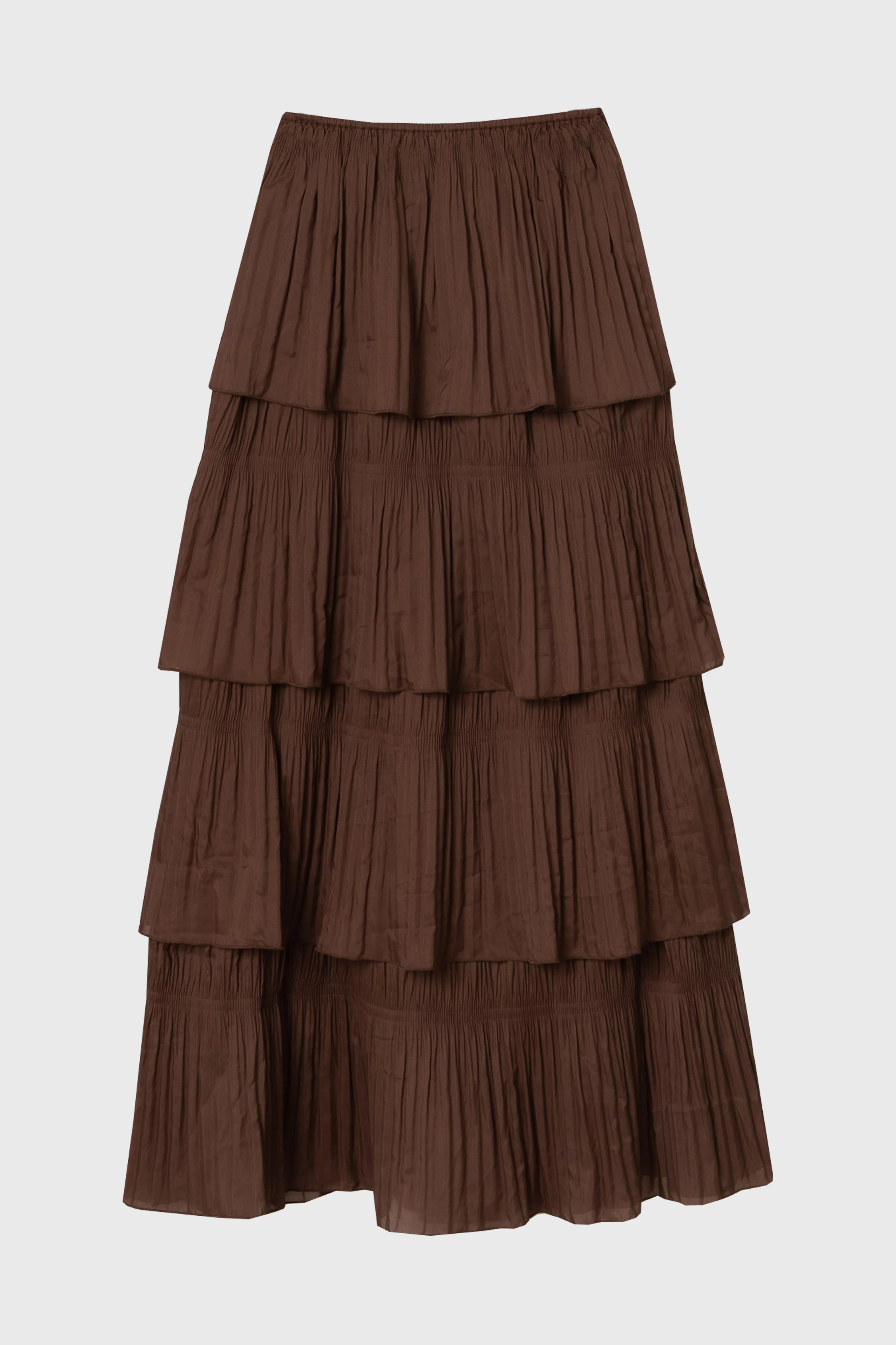 Brown Ruffle Maxi Skirt - Image 6