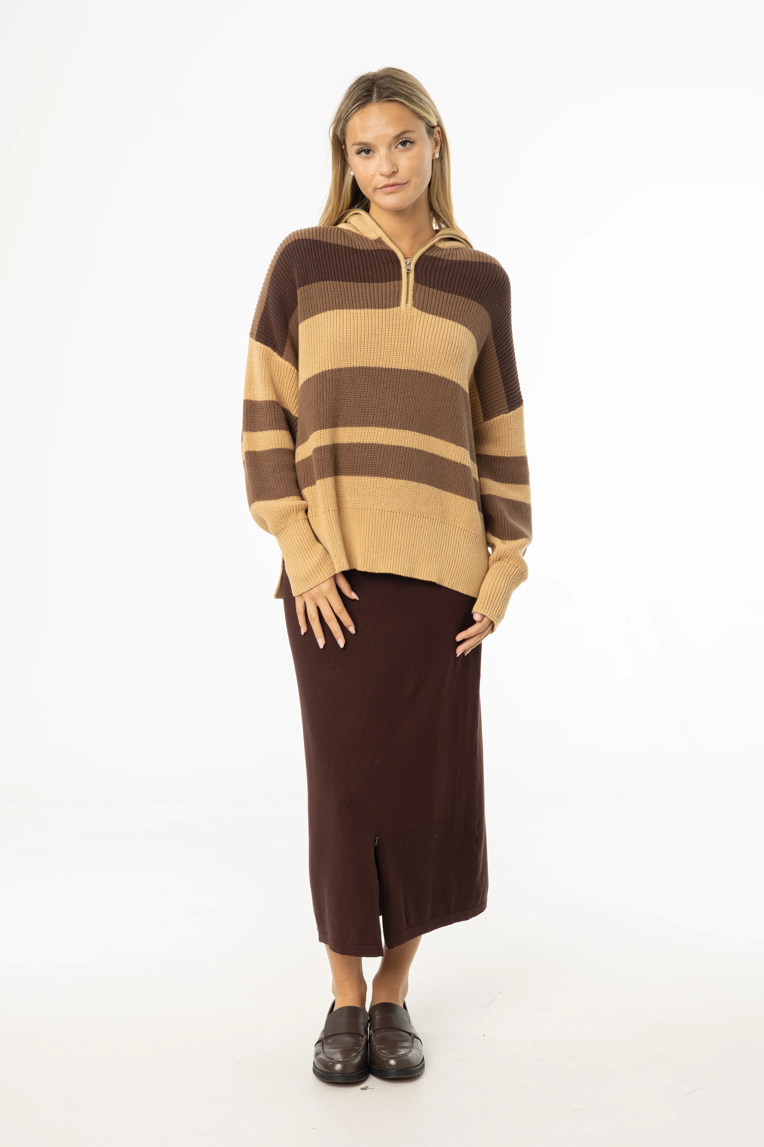 Brown Knit Skirt Legging - Image 4