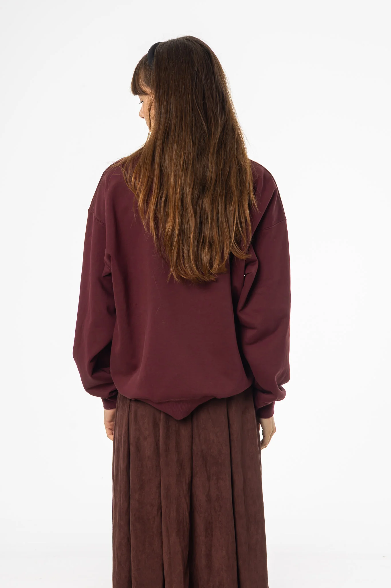 Burgundy Blank Sweatshirt - Image 5