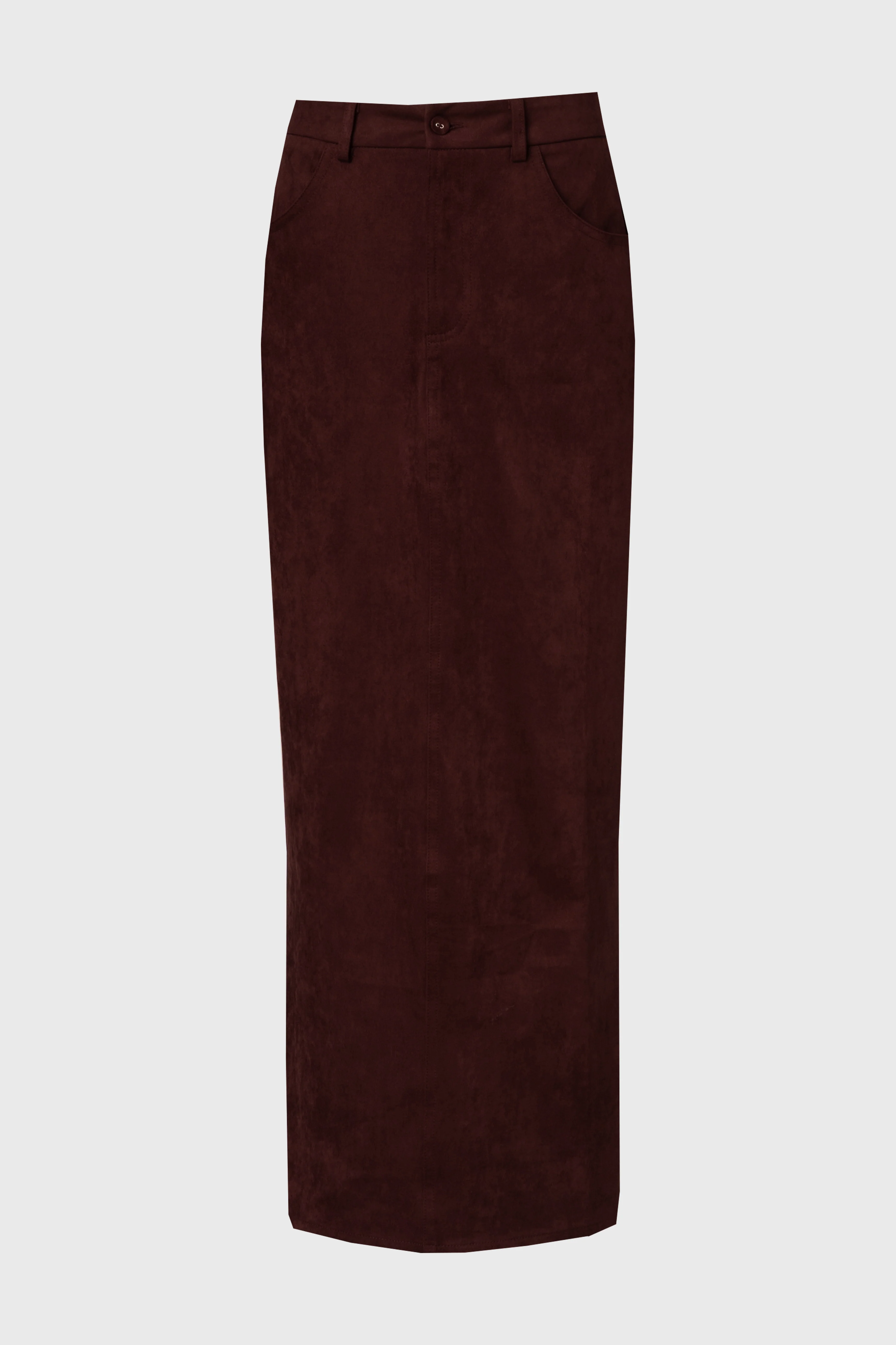 Burgundy Everyday Microsuede Skirt - Image 5