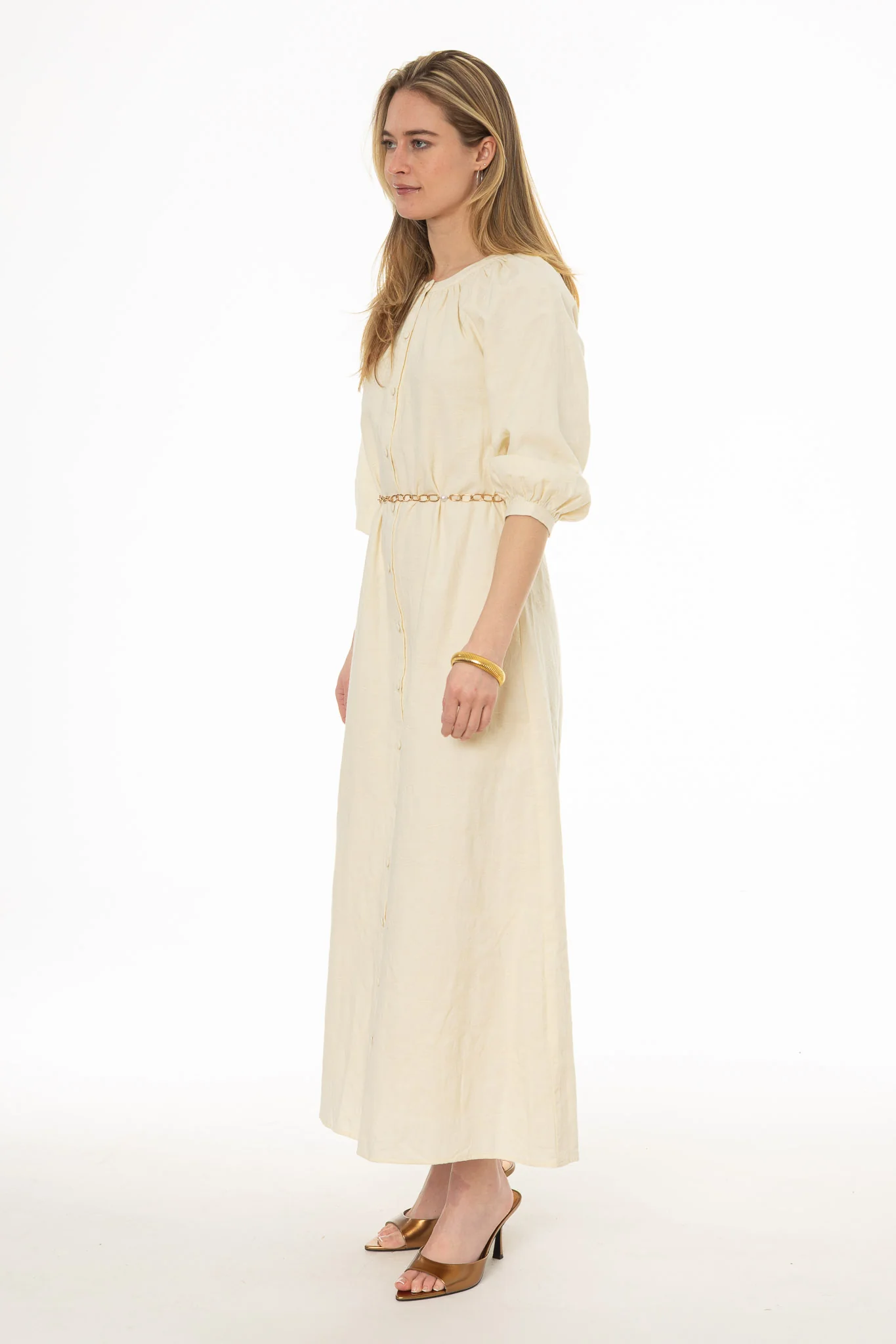 Buttercream Embroidered Maxi Dress - Image 3