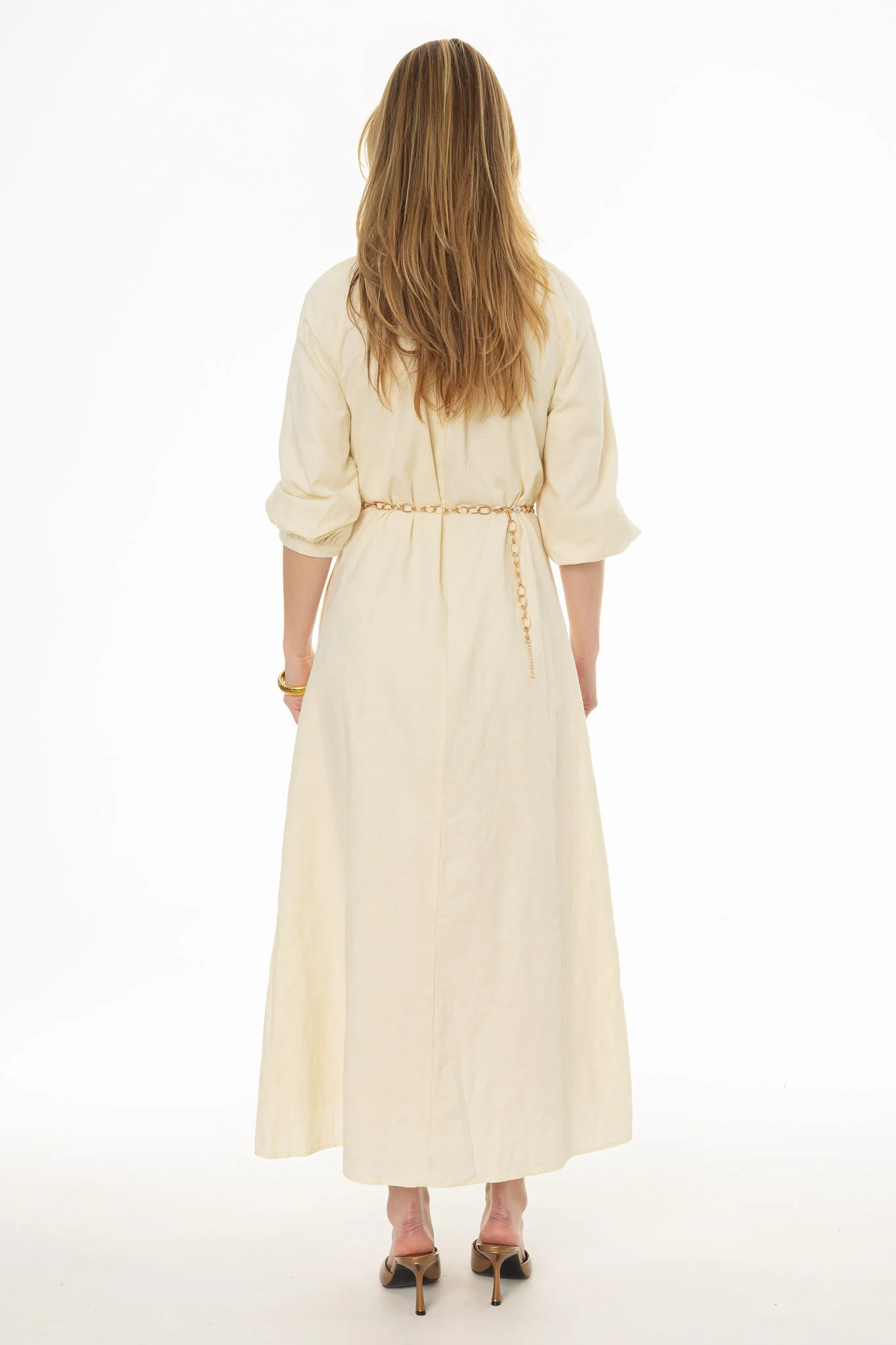 Buttercream Embroidered Maxi Dress - Image 4