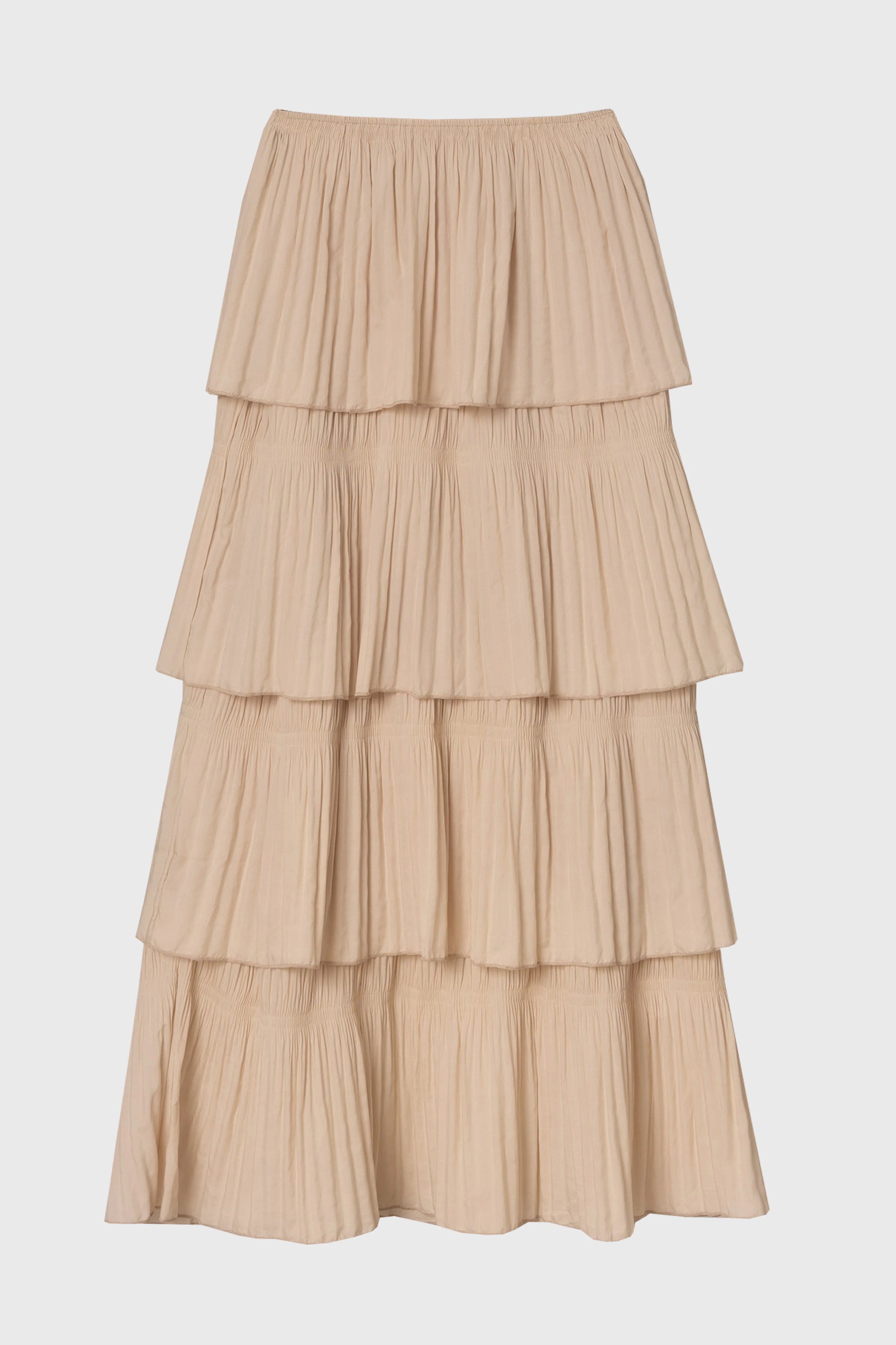 Champagne Ruffle Maxi Skirt - Image 6