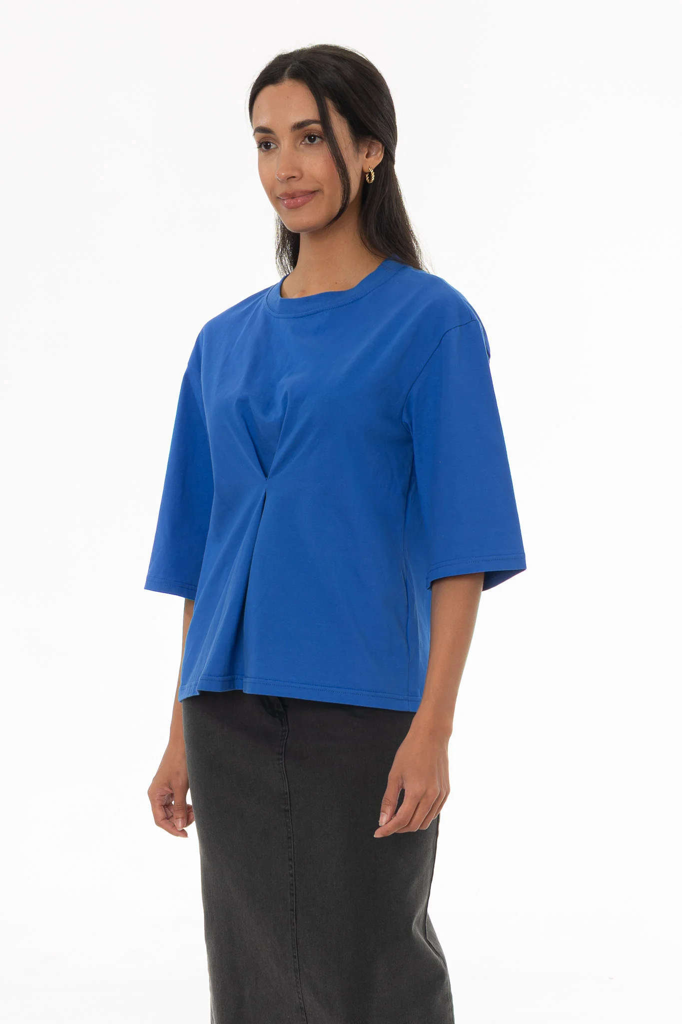 Cobalt Blue Pinched T-Shirt - Image 3