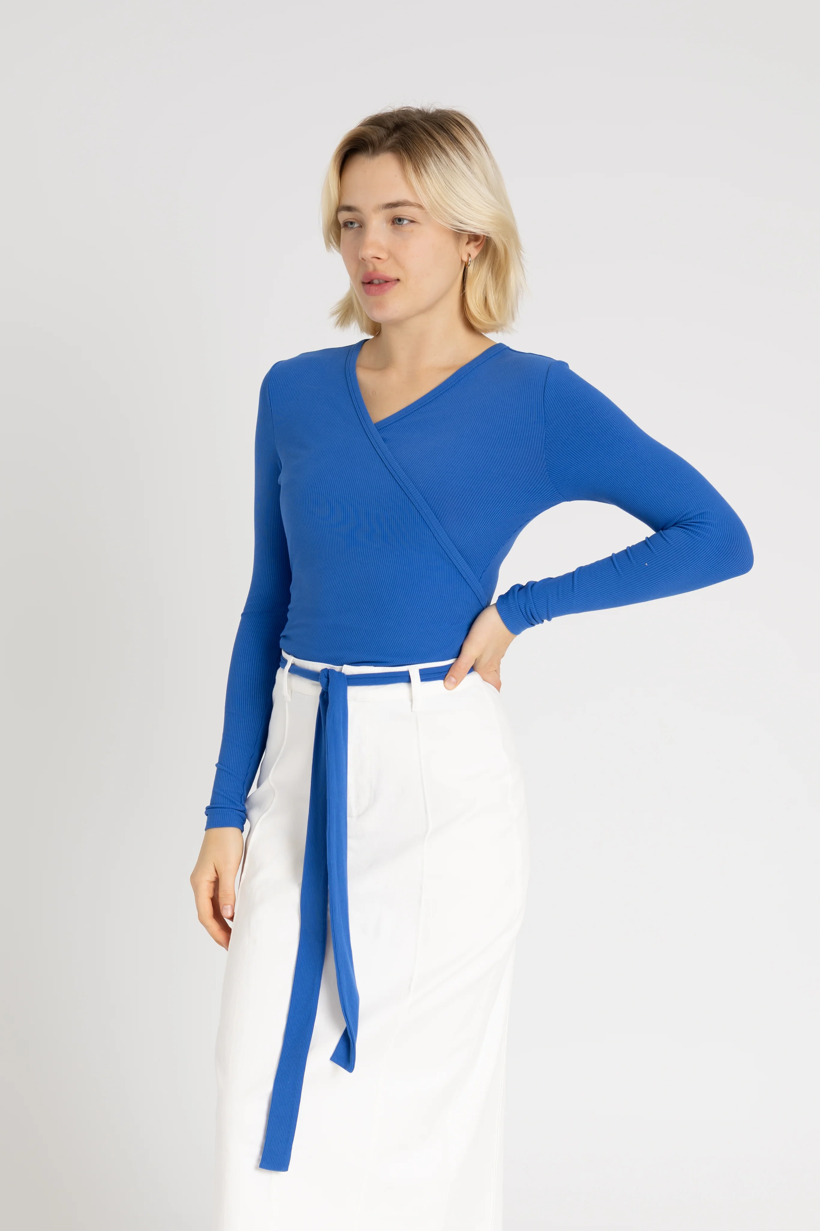 Cobalt Wrap T-Shirt - Image 2