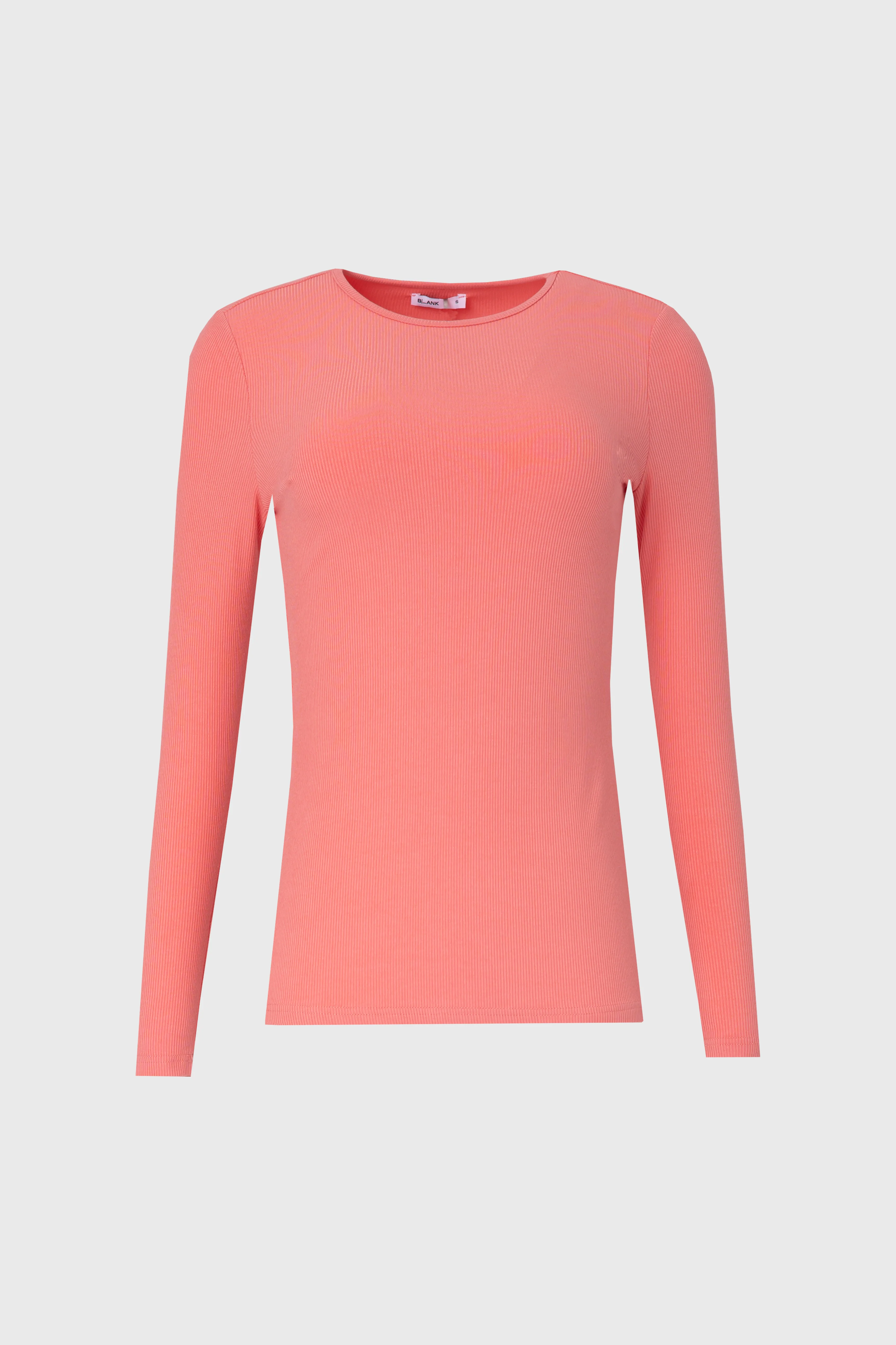 Coral Long Sleeve Ribbed Tee - Image 5