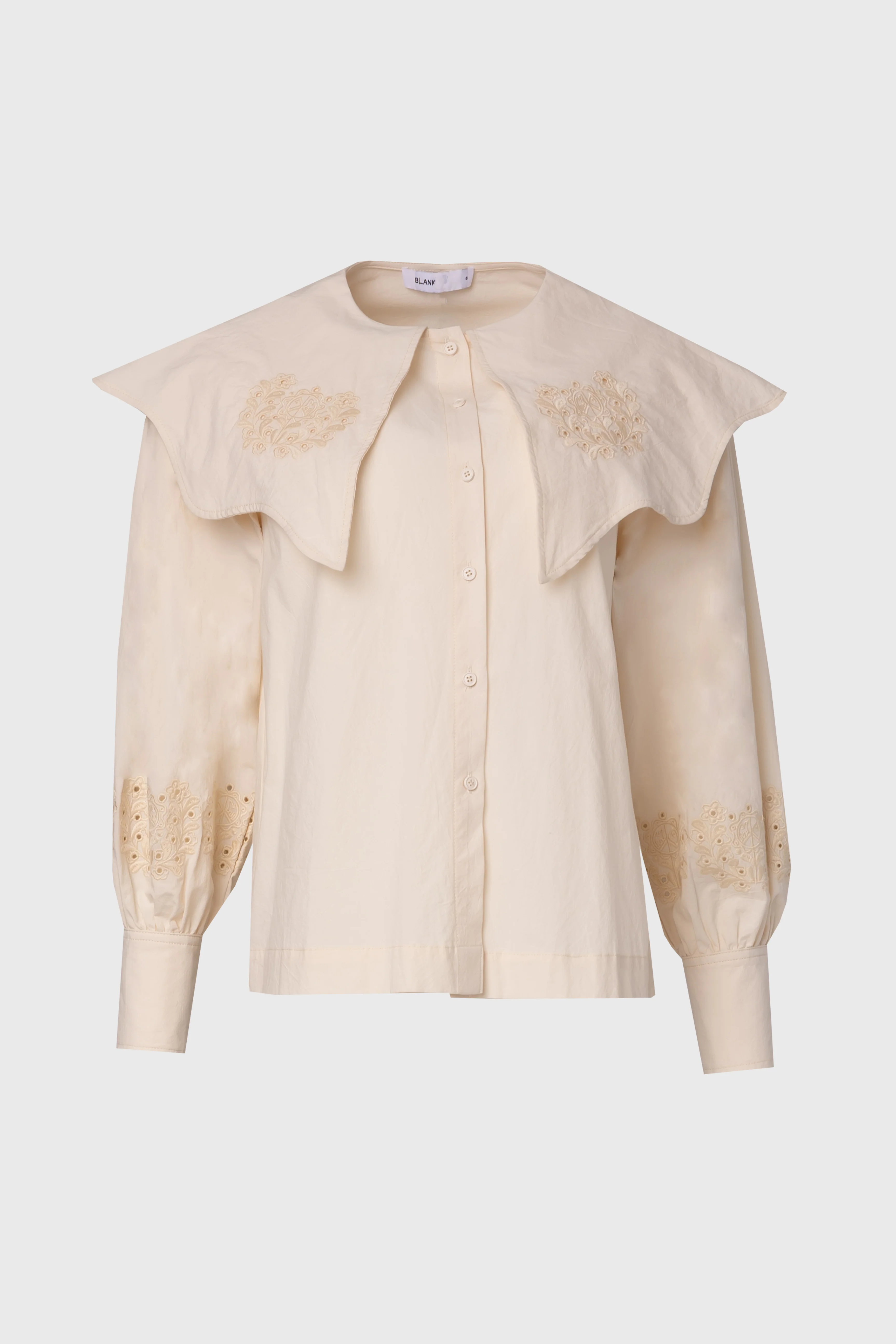 Cream Floral Embroidered Blouse - Image 5