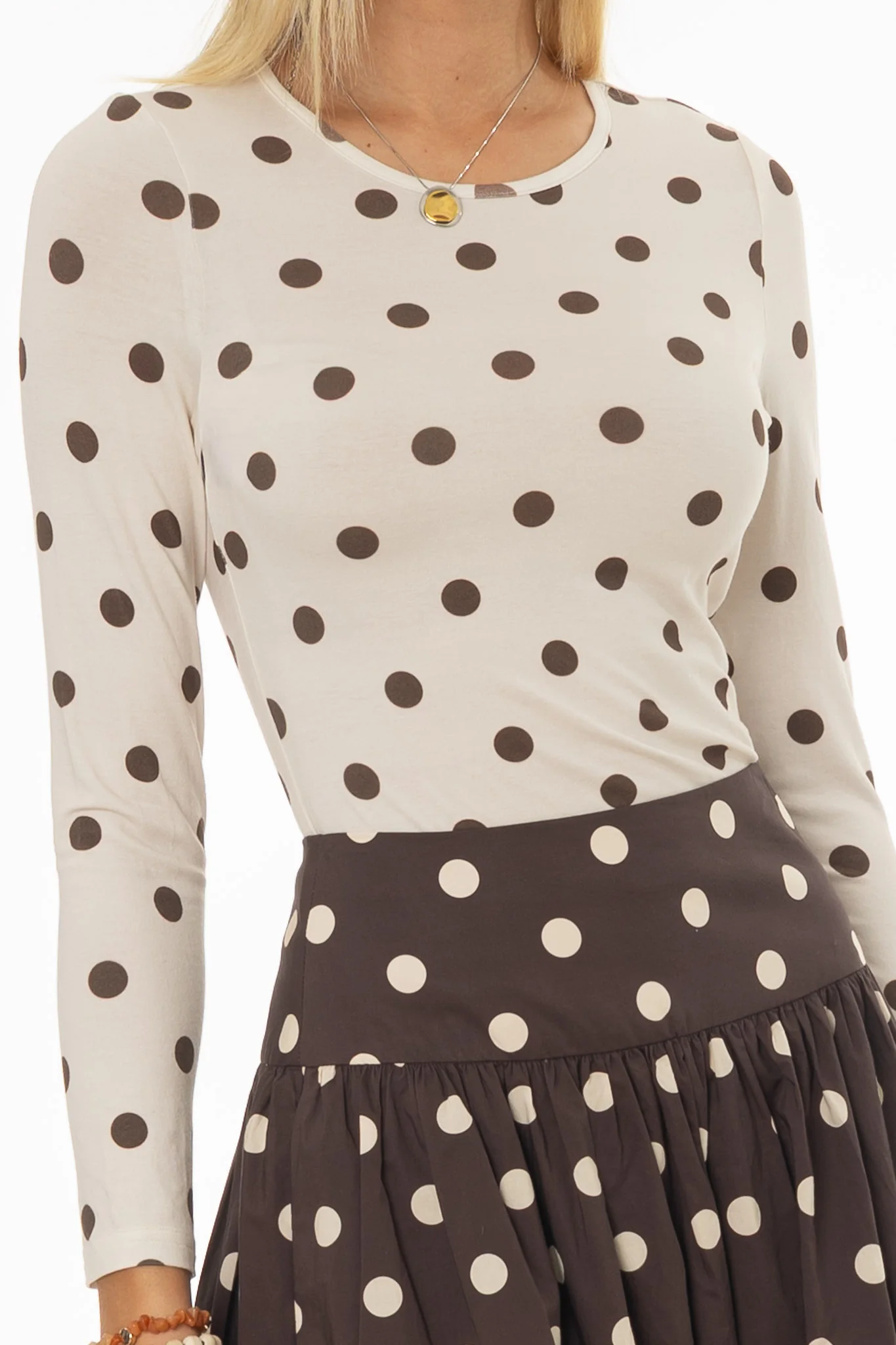 Cream Polka Dot T-Shirt - Image 2