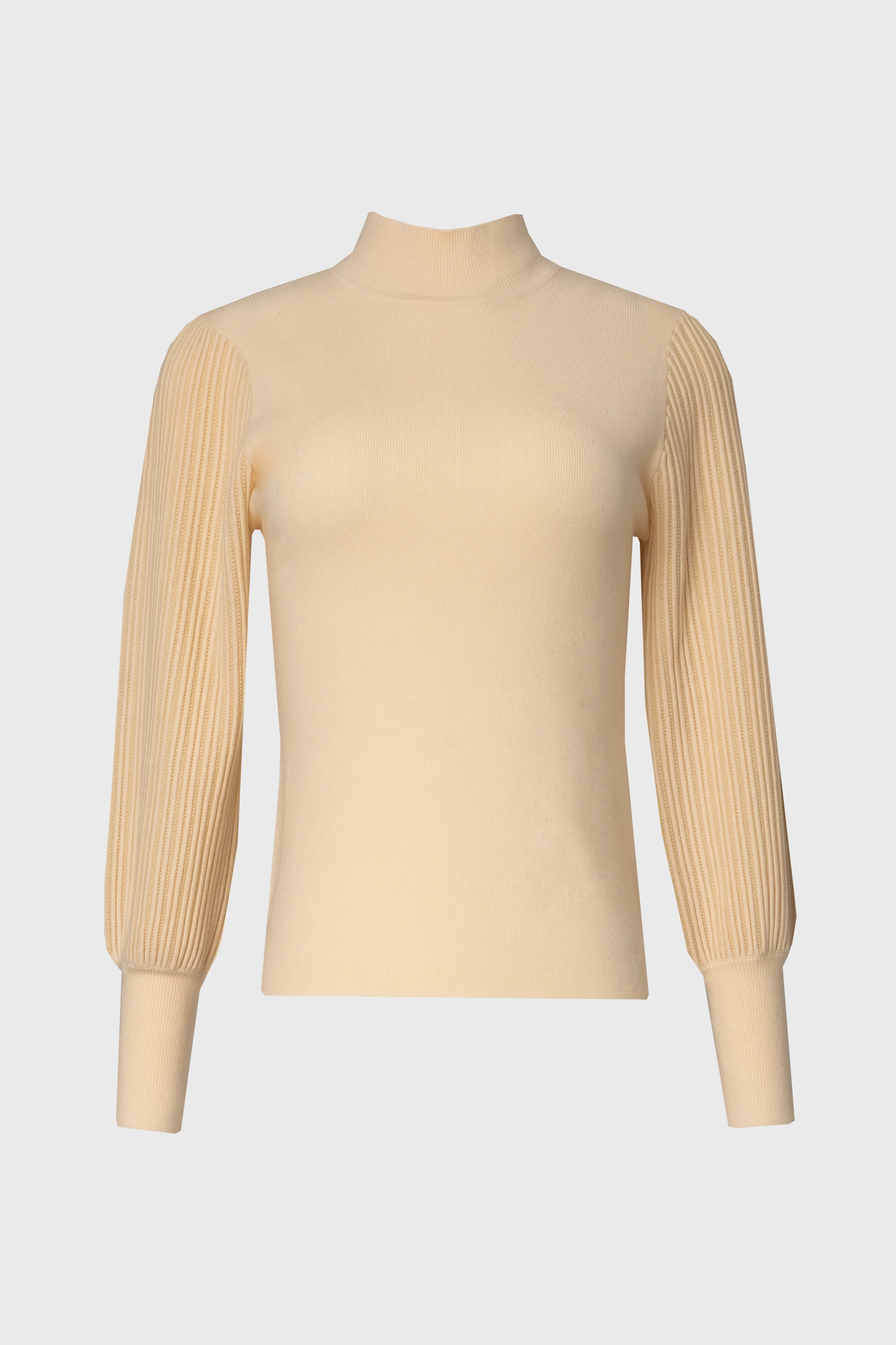 Cream Sparkle Balloon Sleeve Sweater - Image 5
