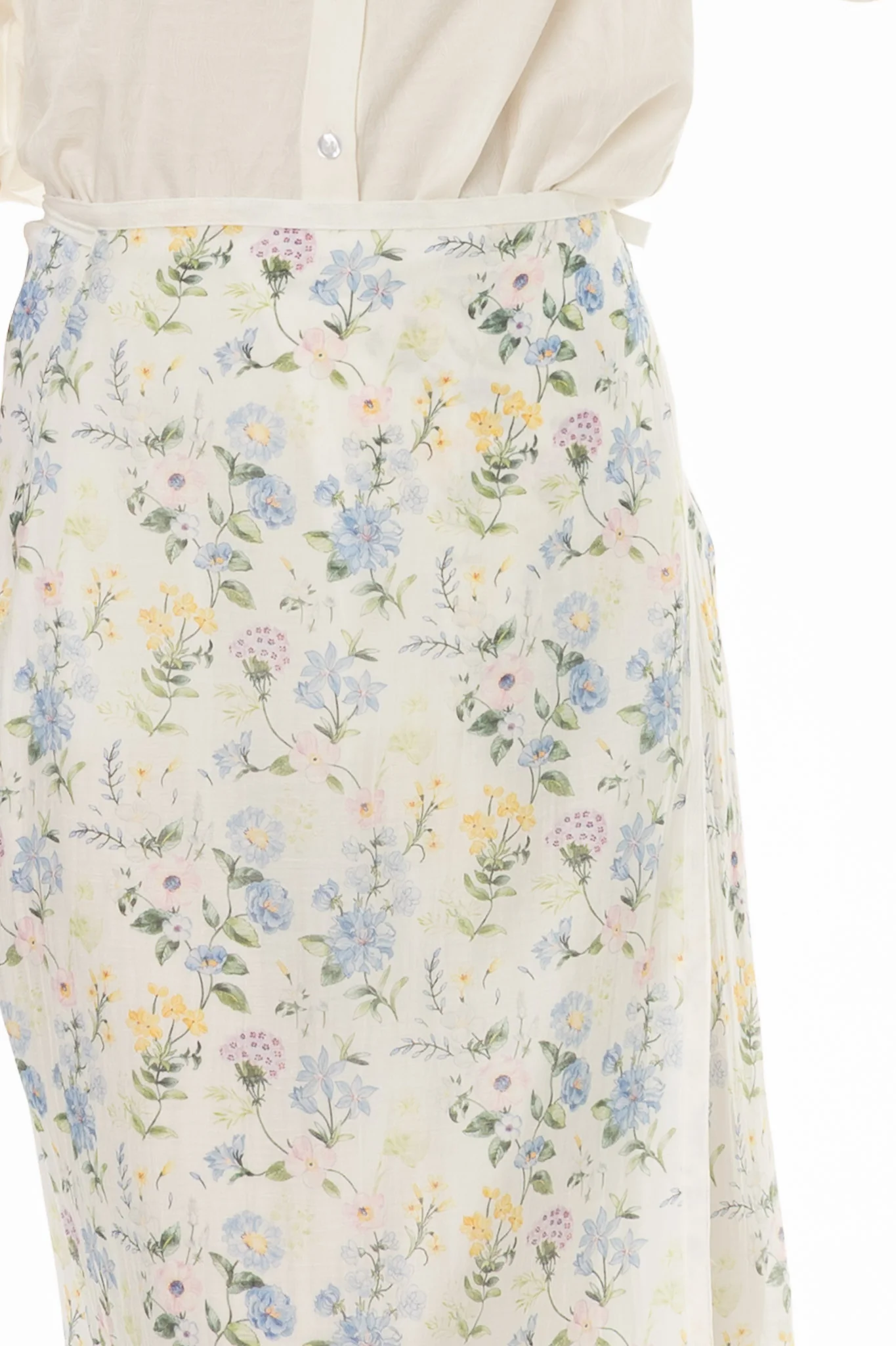 Floral Printed Wrap Skirt - Image 2