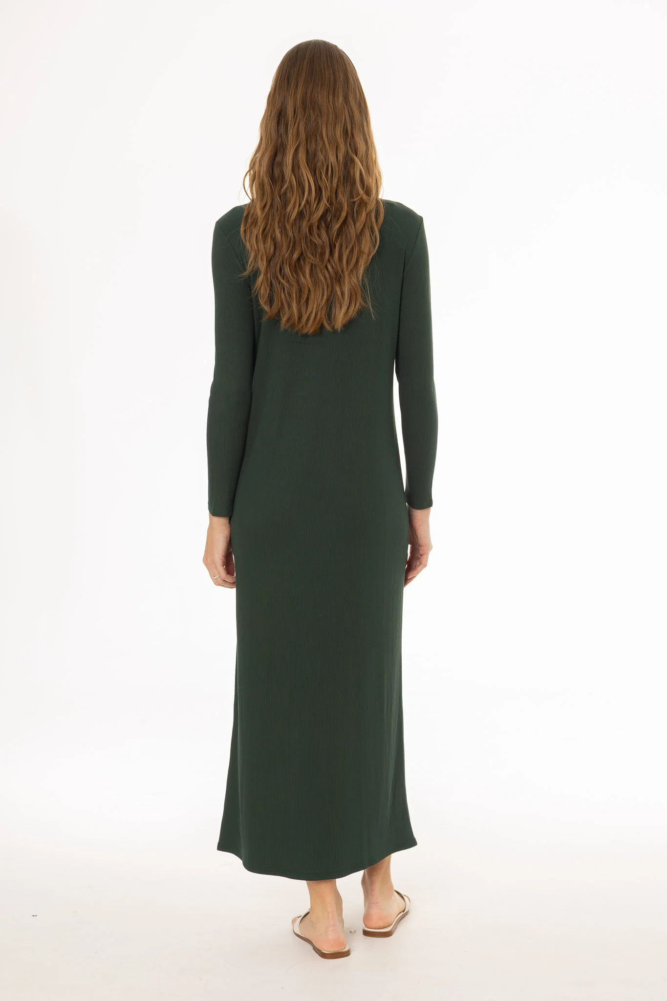 Green Combo Blouse Maxi Dress - Image 4
