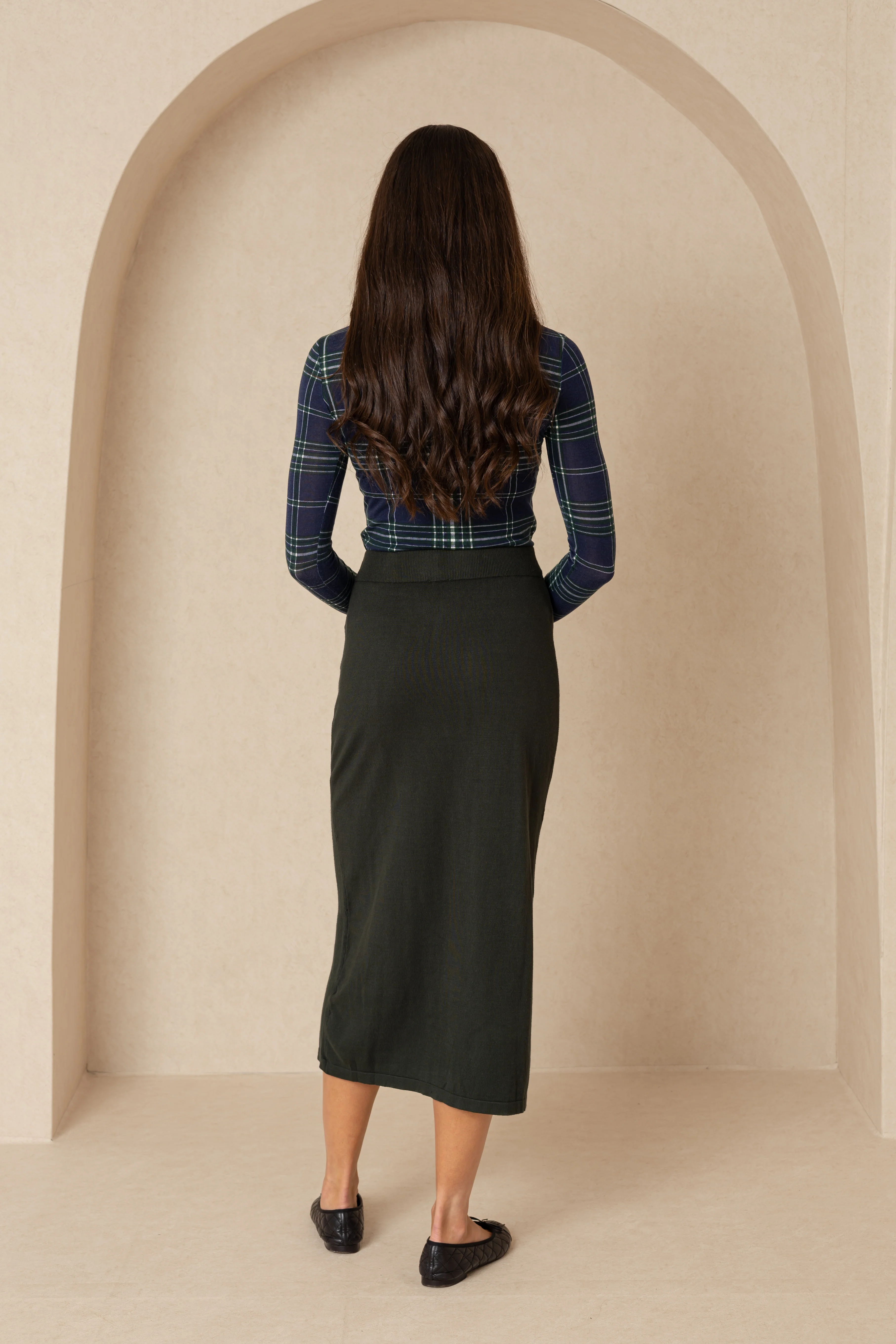 Green Knit Skirt Legging - Image 3