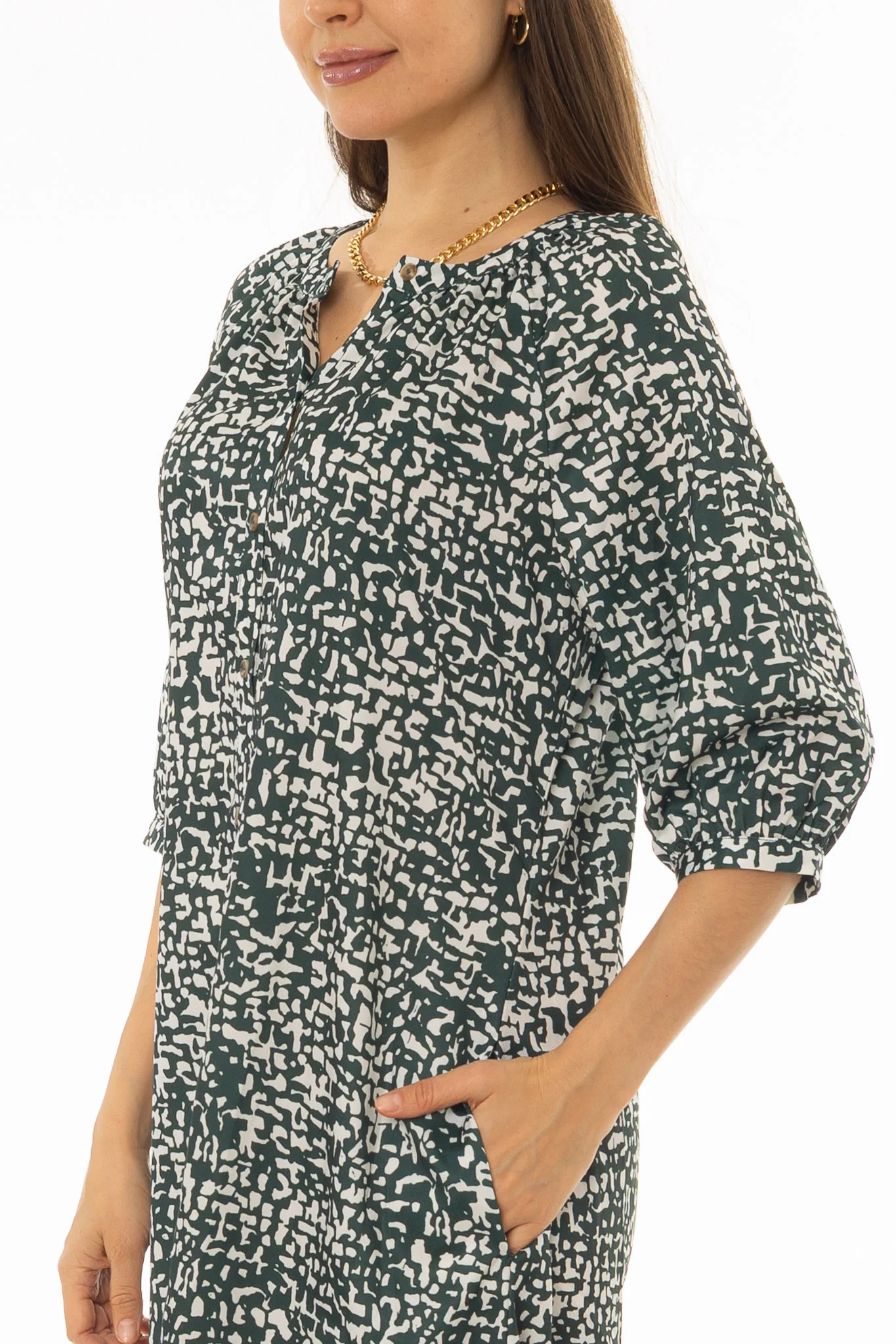Green Printed Maxi Dress - Image 2