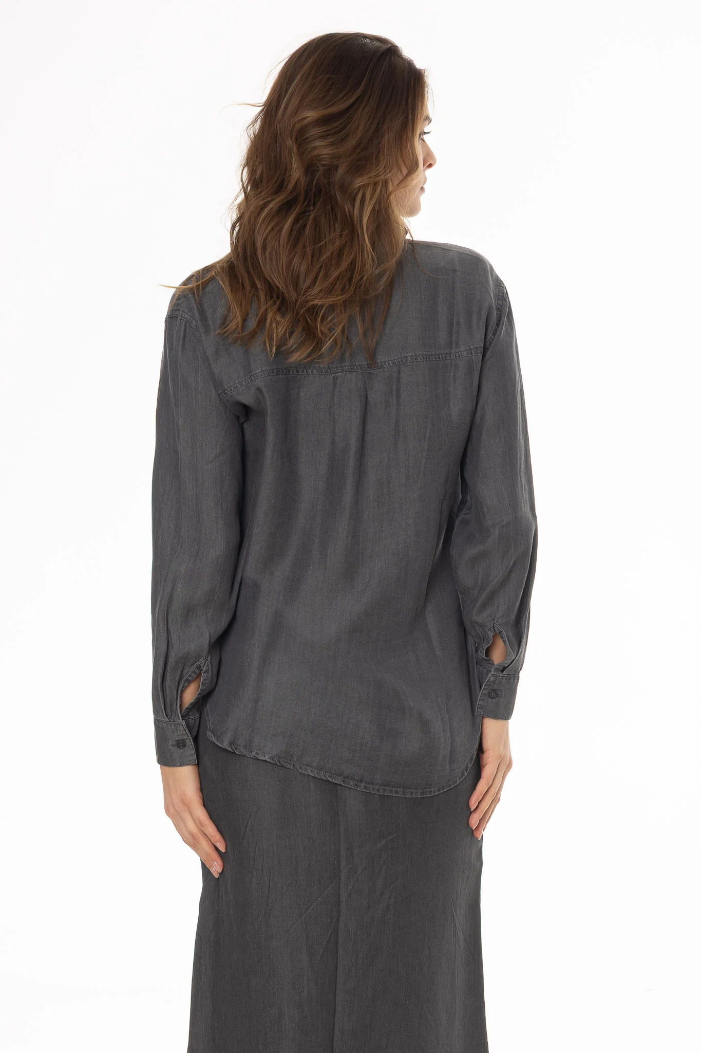 Grey Feather Soft Blouse - Image 4