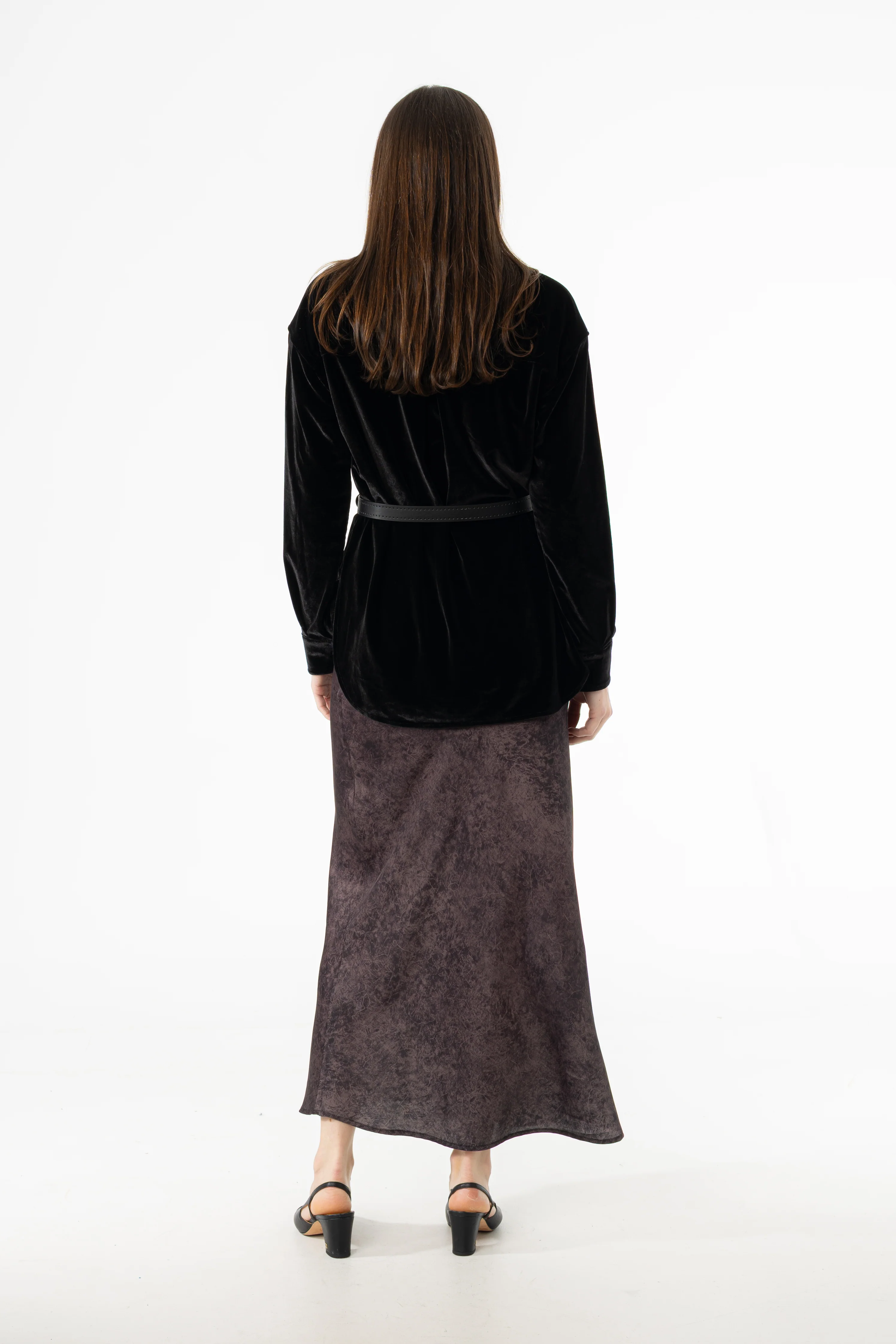 Grey Printed Slip Skirt - Image 3